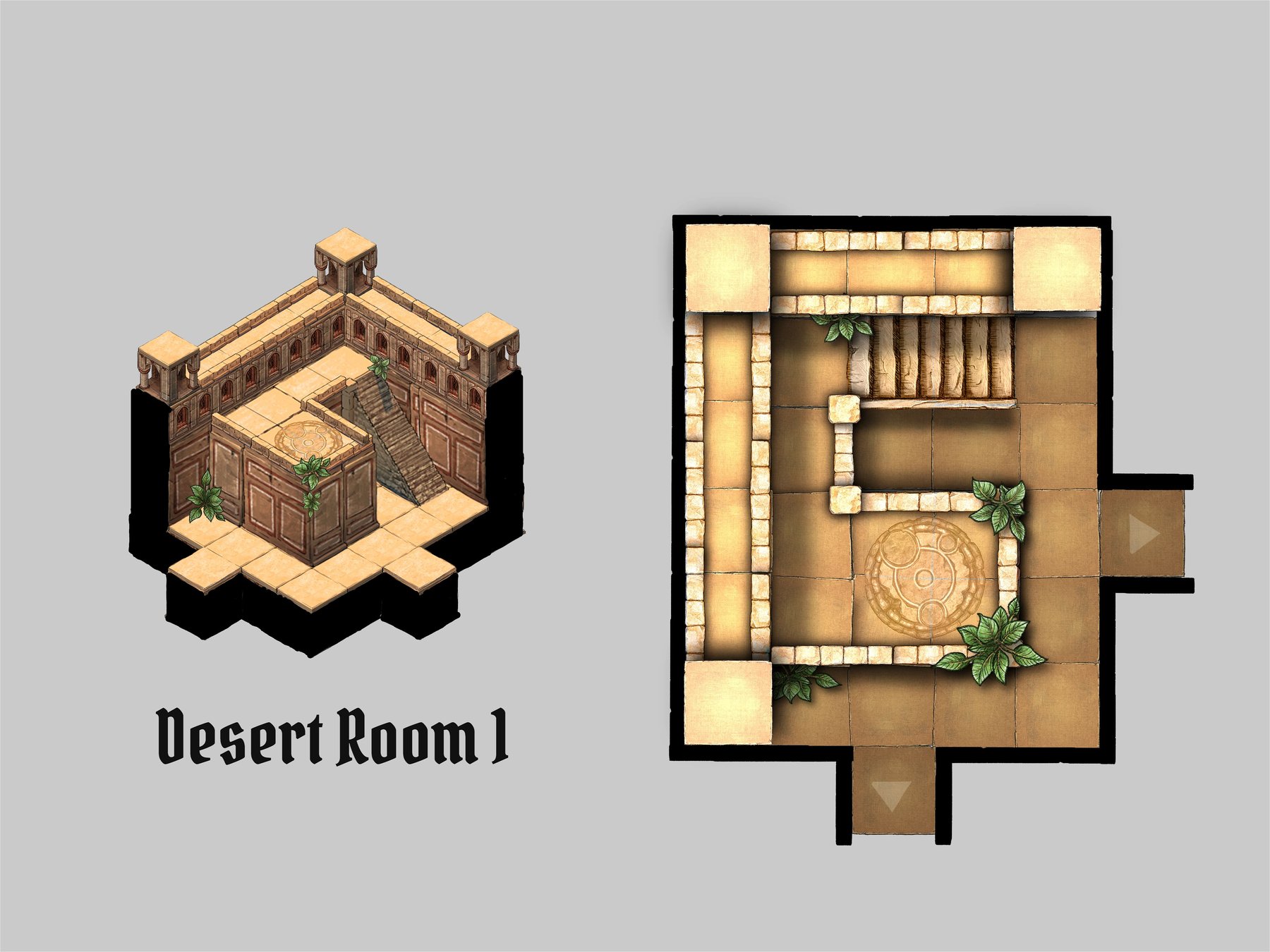 Desert Isometric & Battlemap