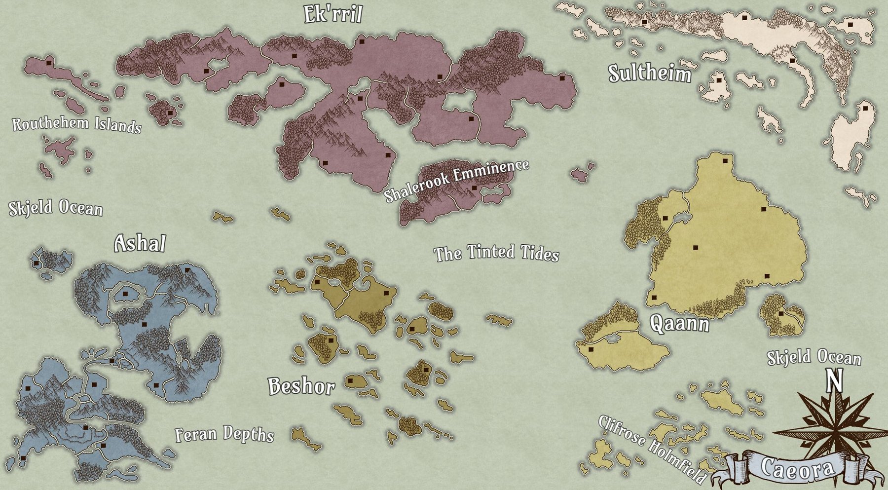 Caeora Map