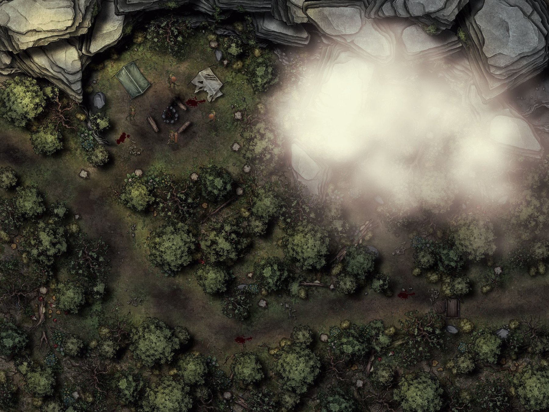 Forest Road with Cave 4