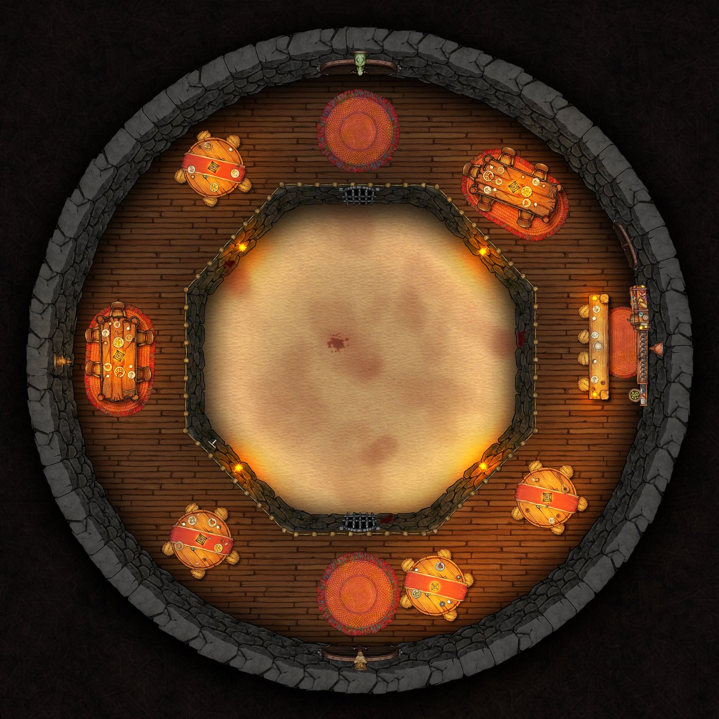 Arena Pit Fight in a Bar