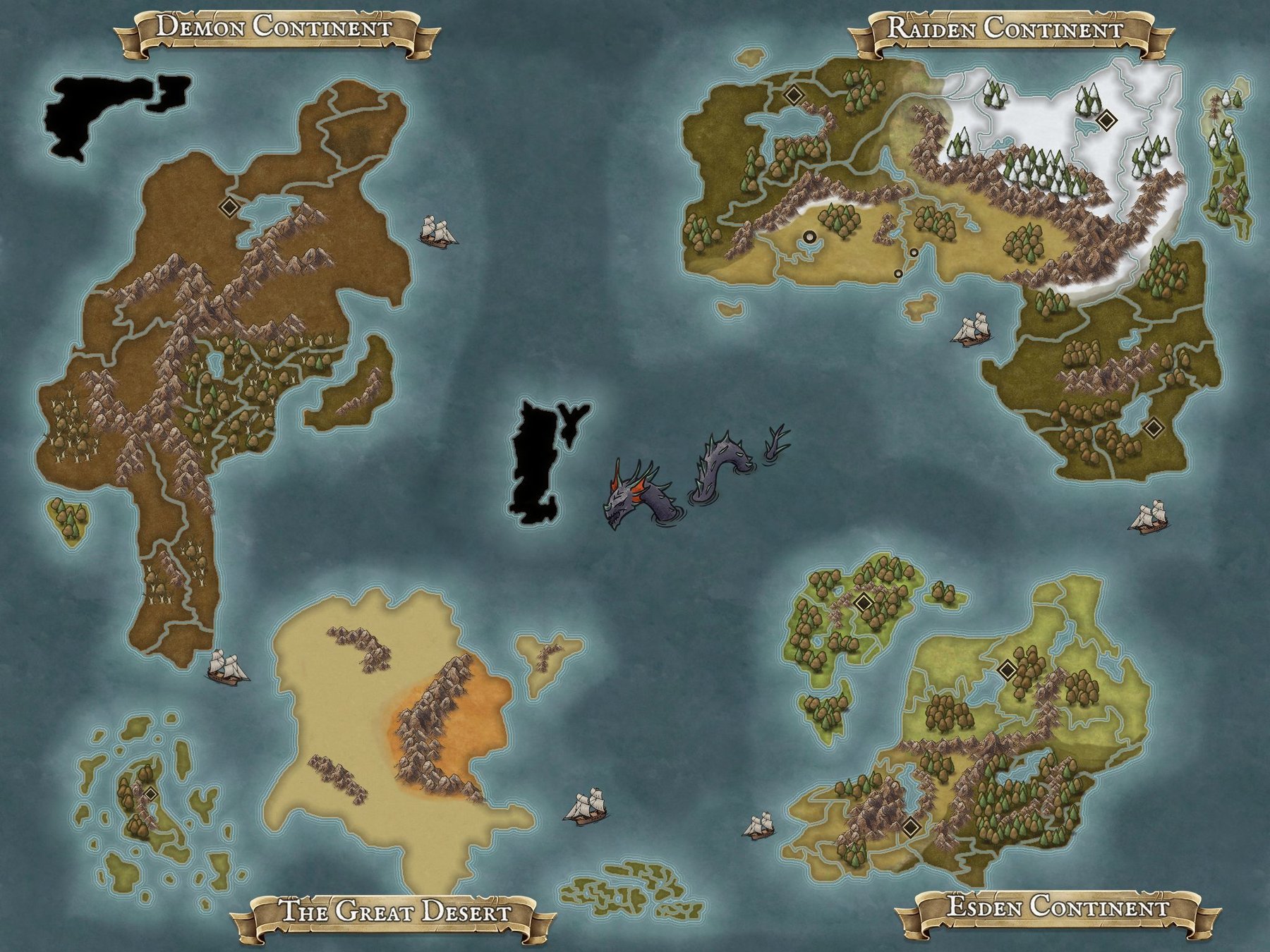 Unwillingly Reborn's world map