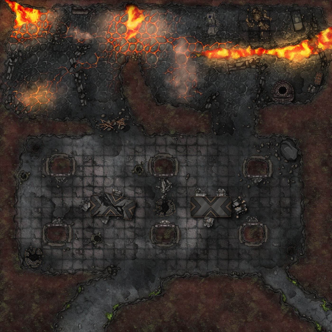 Underground - Dwarwen ruins of Hakondanj (Molten lava)