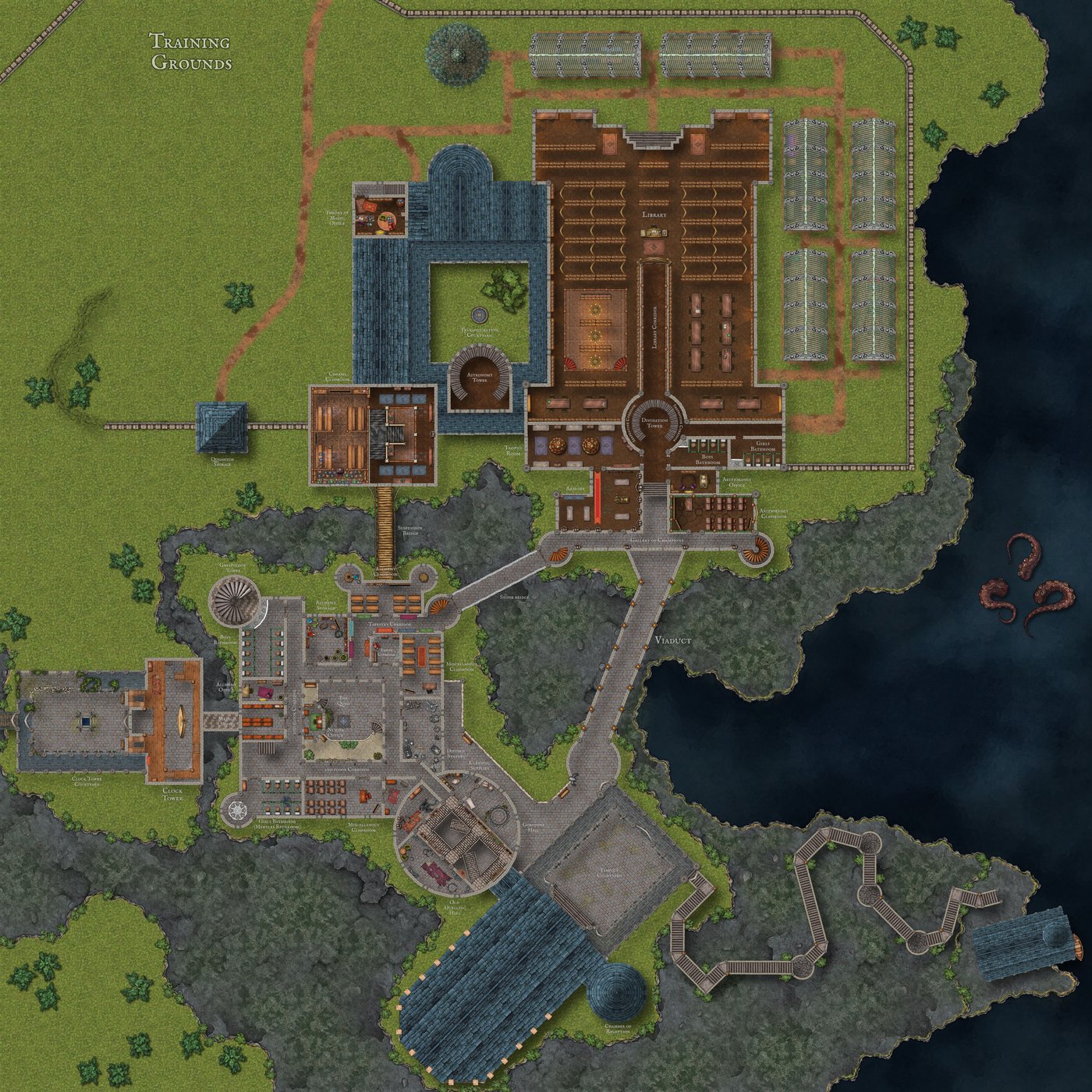 Hogwarts 1st/2nd floor (labels)