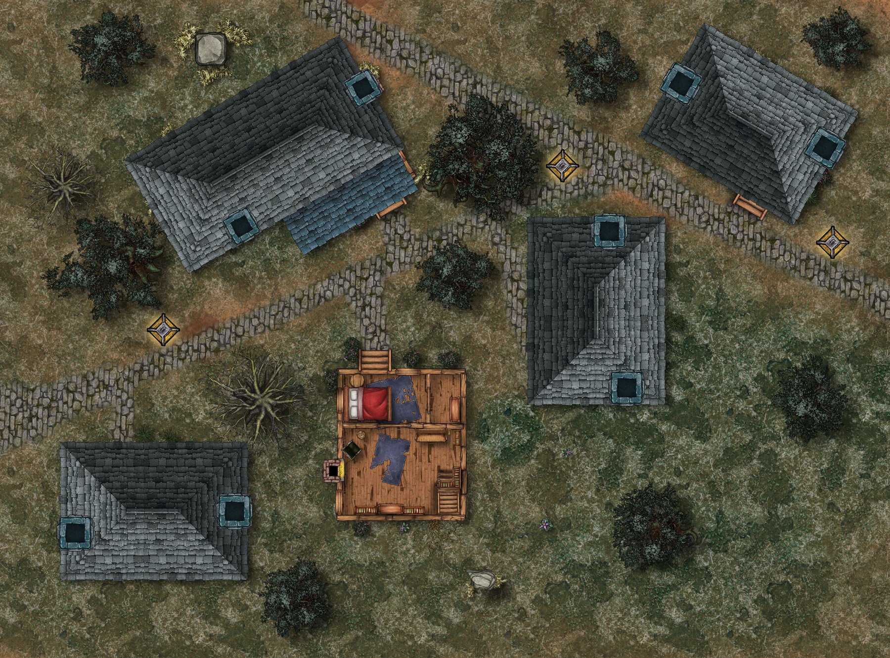 Vallaki street Scene upstairs