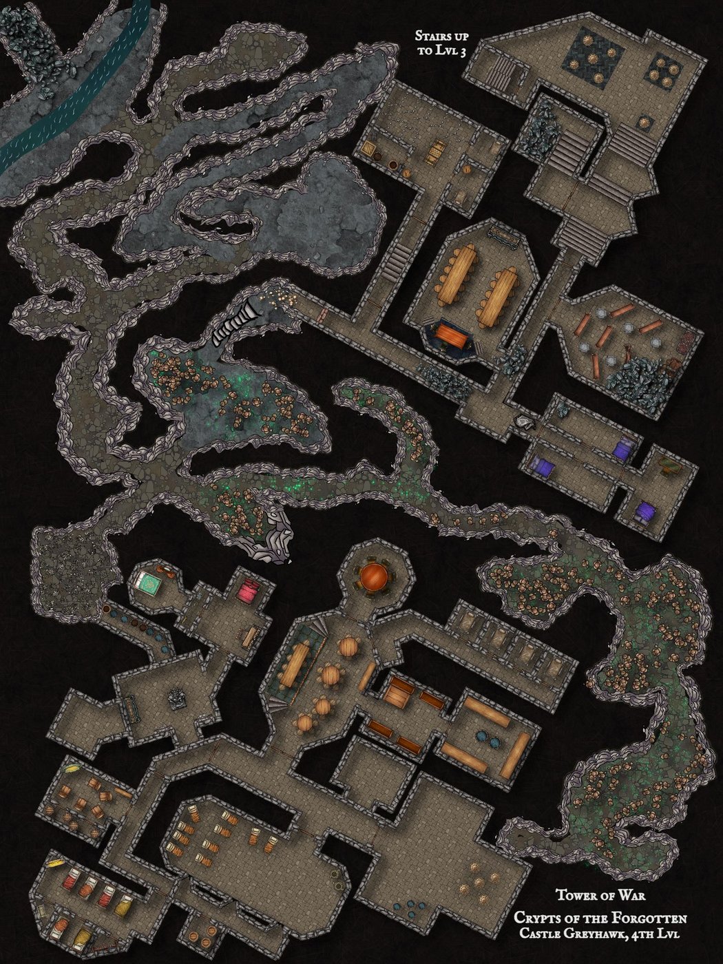Tower of War 4th Level, Crypts of the Fogotten