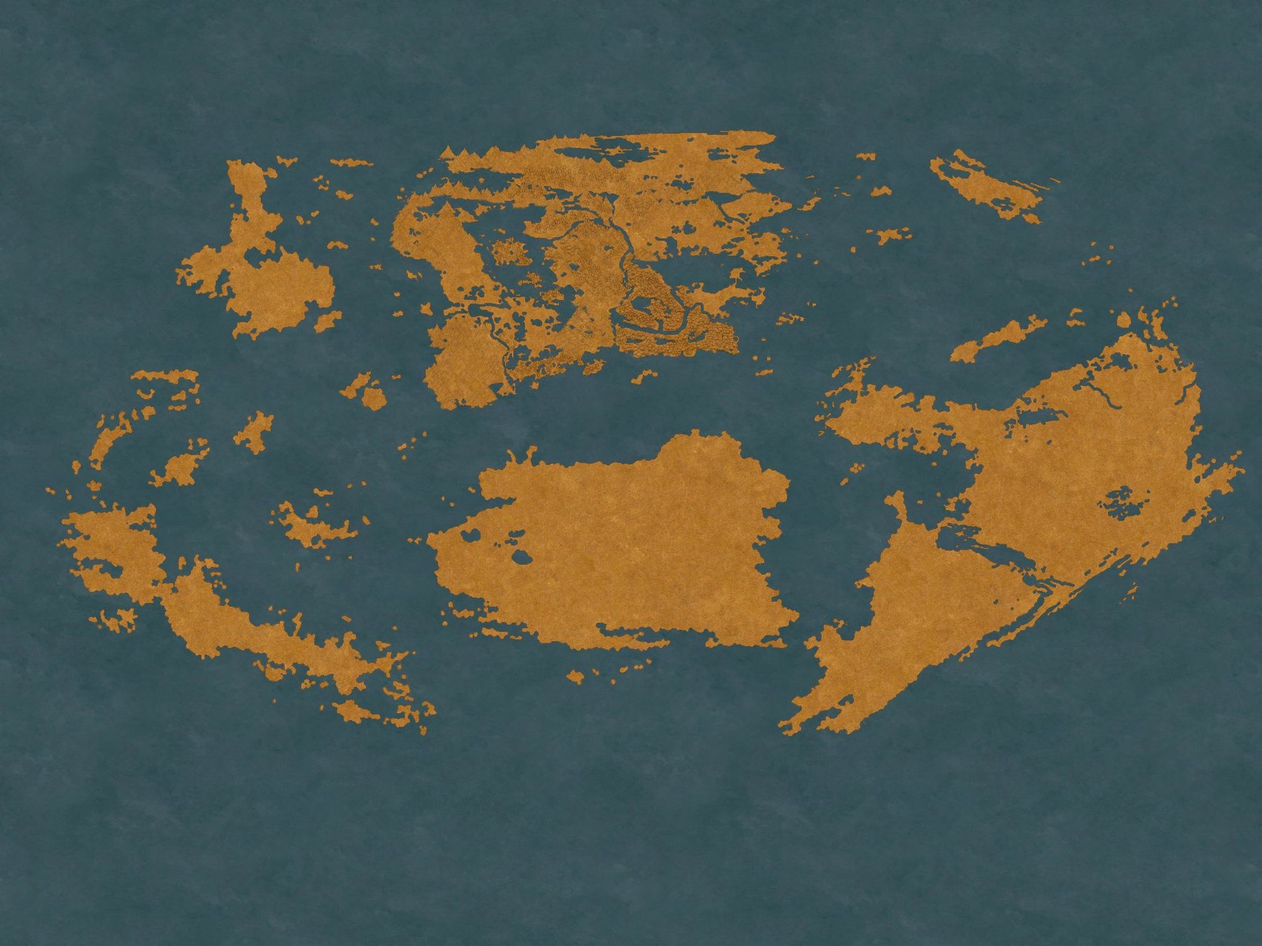 Gaeyis World Map (Parchment)