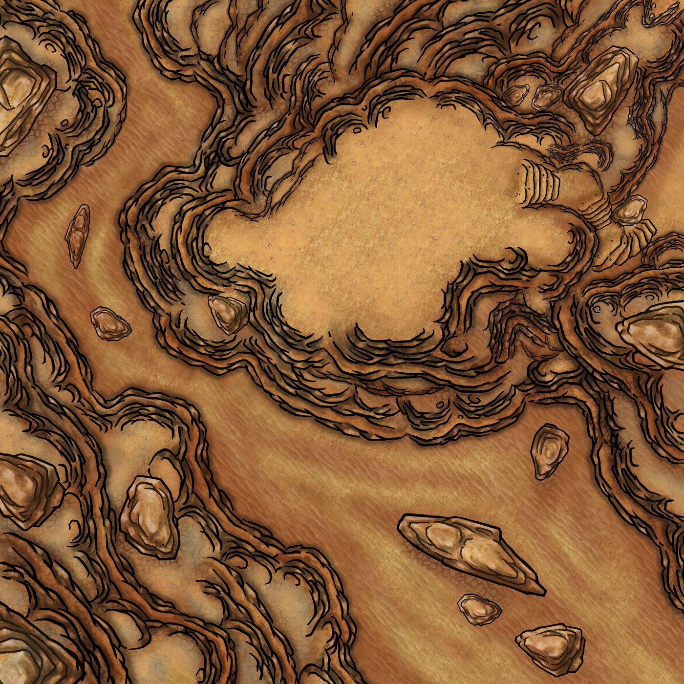 (WBM) Dry Riverbed/Desert Ravine (landscape only version)