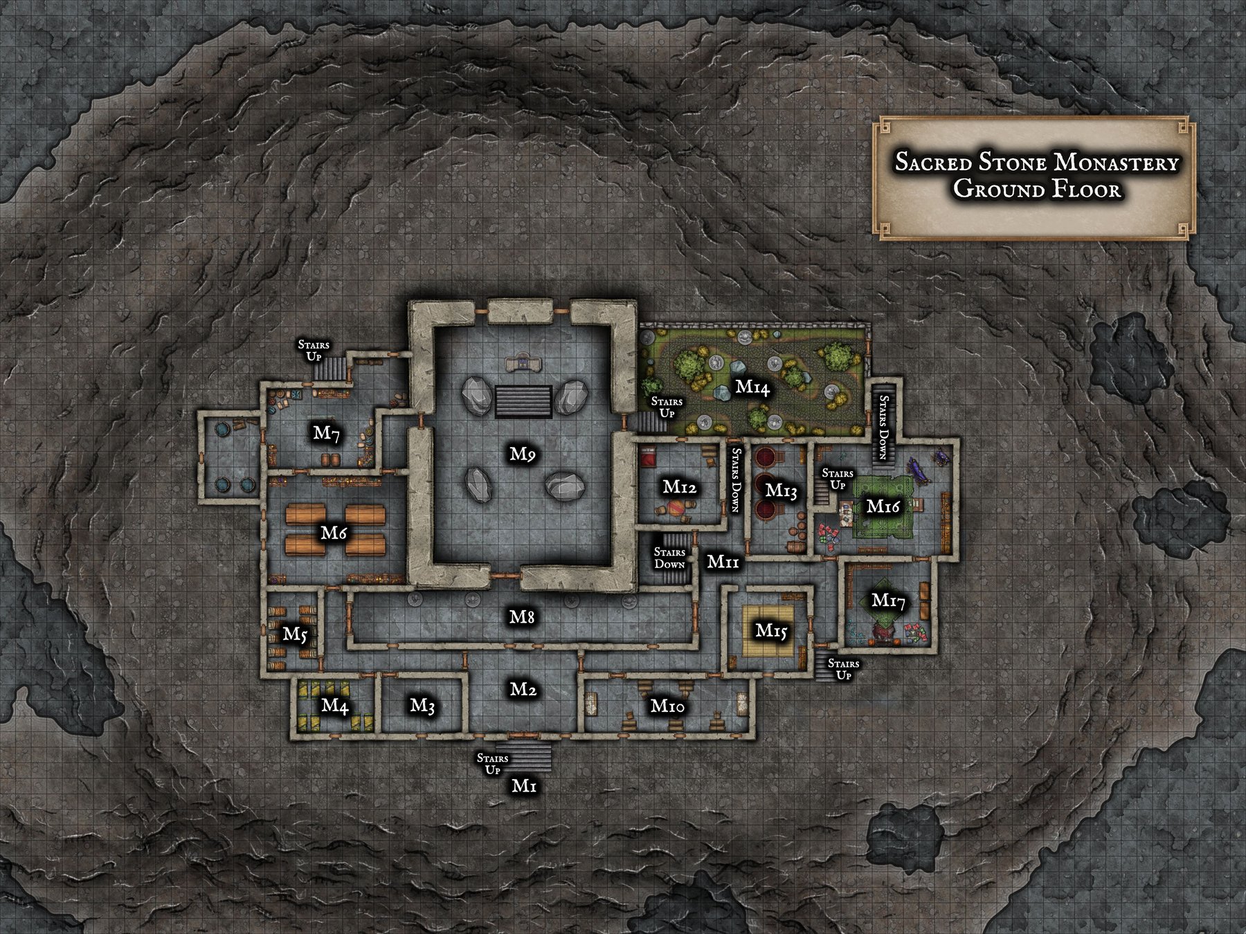 Sacred Stone Monastery - Ground Floor - Trap Exposed