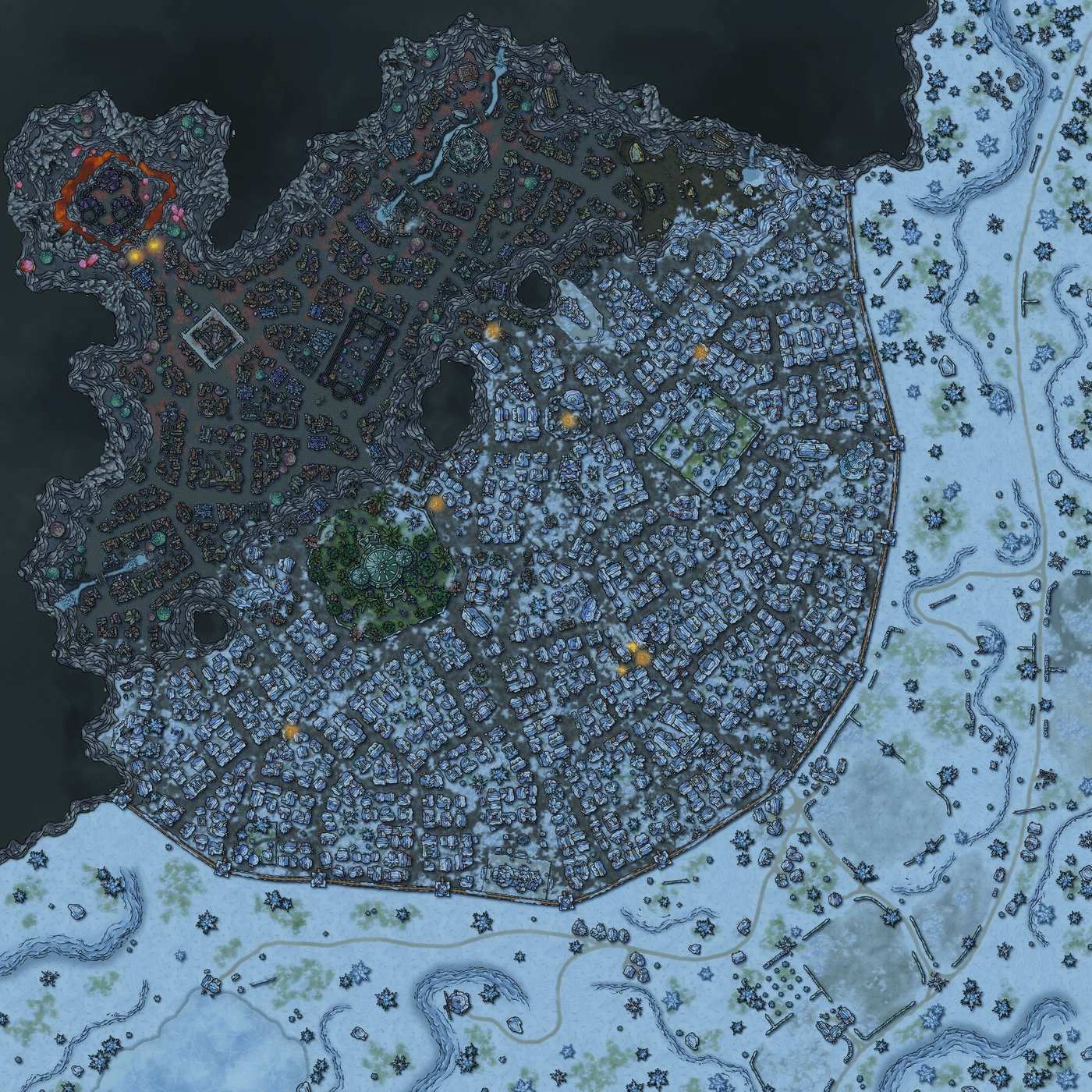 The Grand City of Cholden (Watercolour)