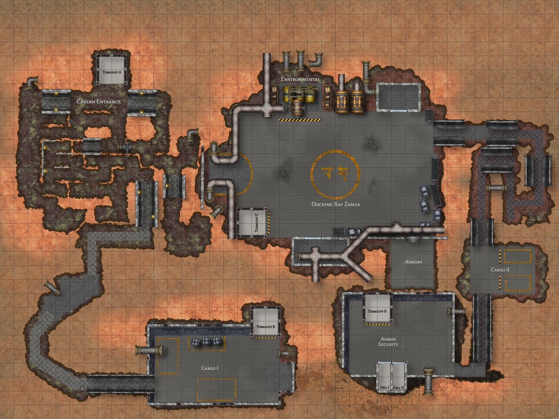 Star Wars-themed encounter map (pre-asset placement)