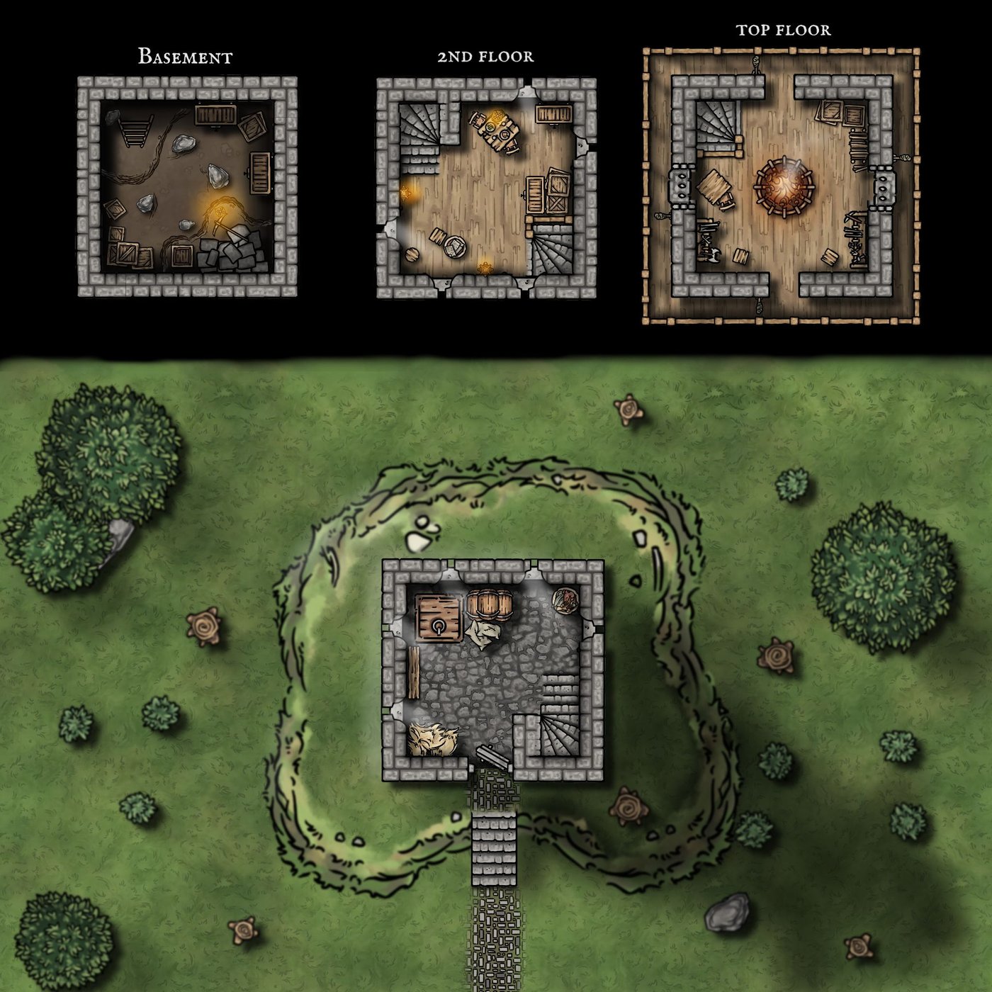 Three Story Guard Tower Daytime