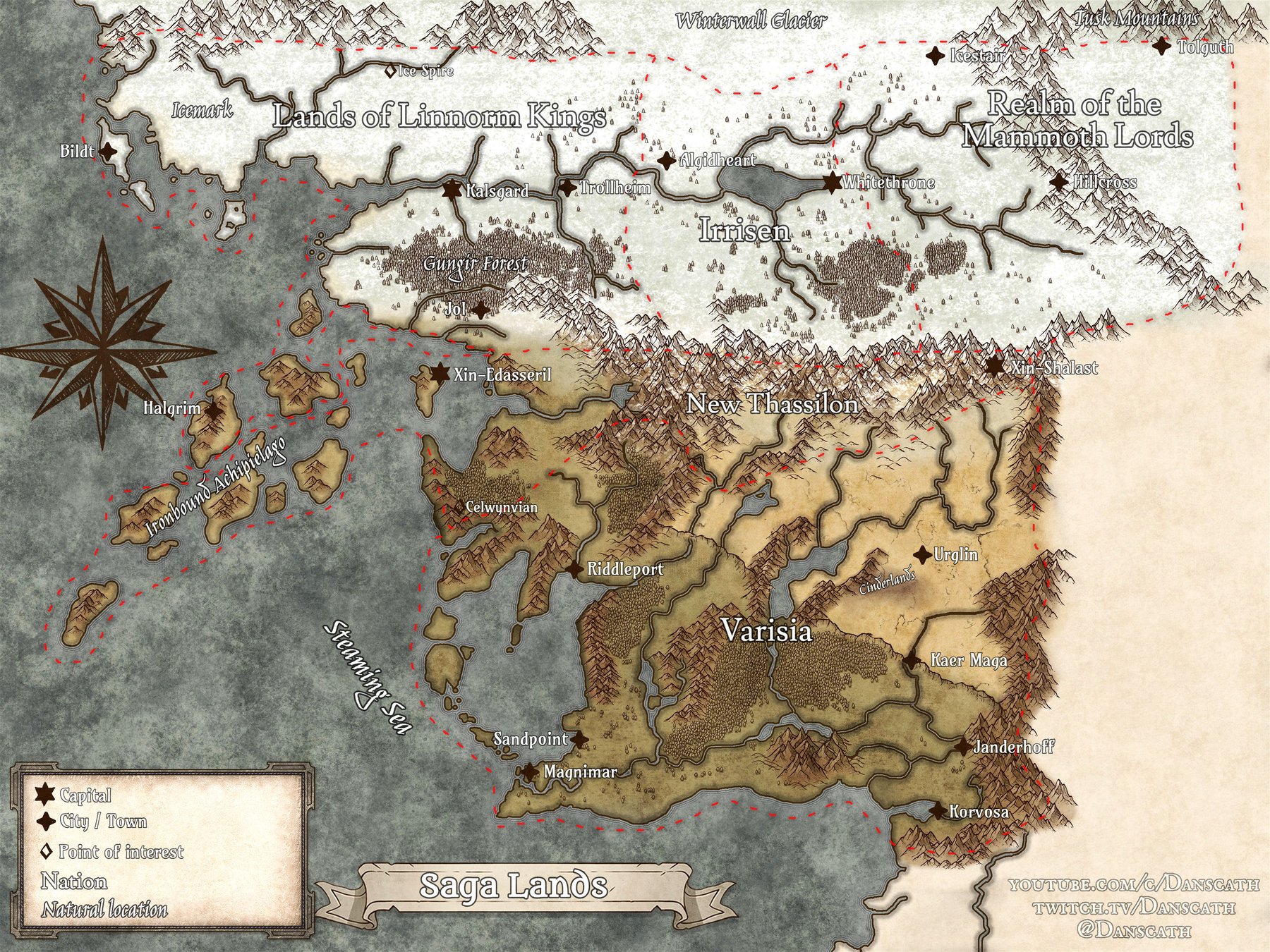 Pathfinder 2e - Saga Lands [Parchment]