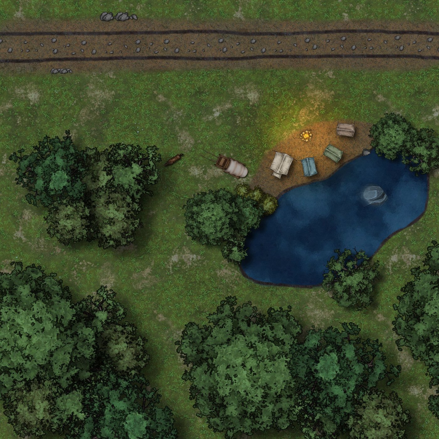 Roadside Night Camp