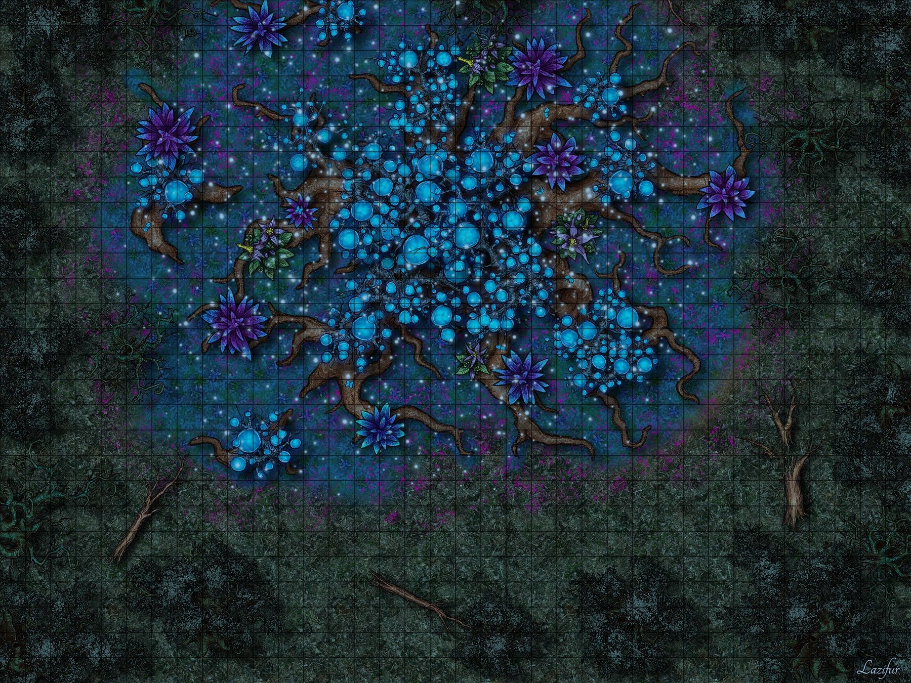 Corrupted Tree (night)
