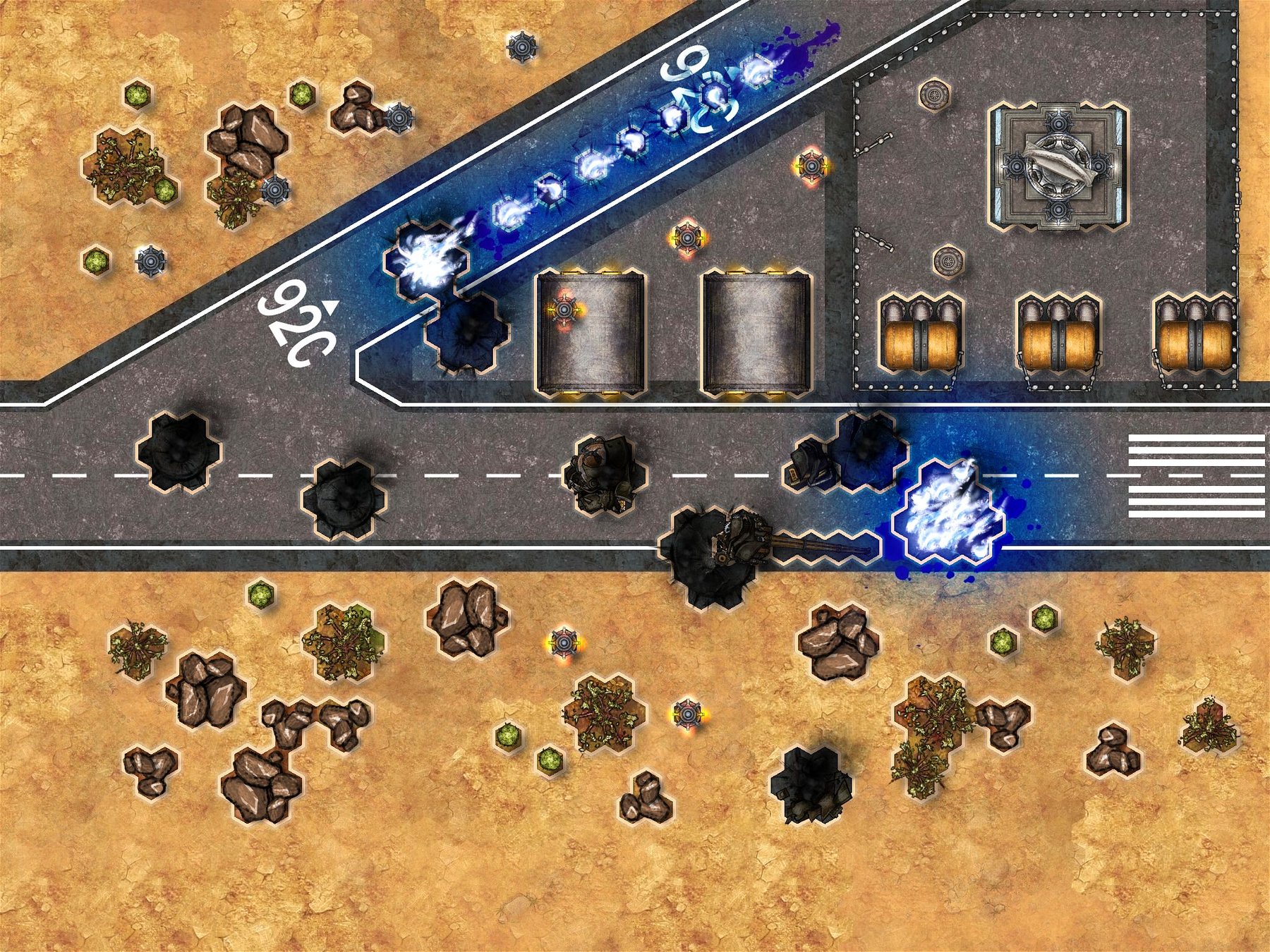 Desert Runway Battlemap 2 - LANCER