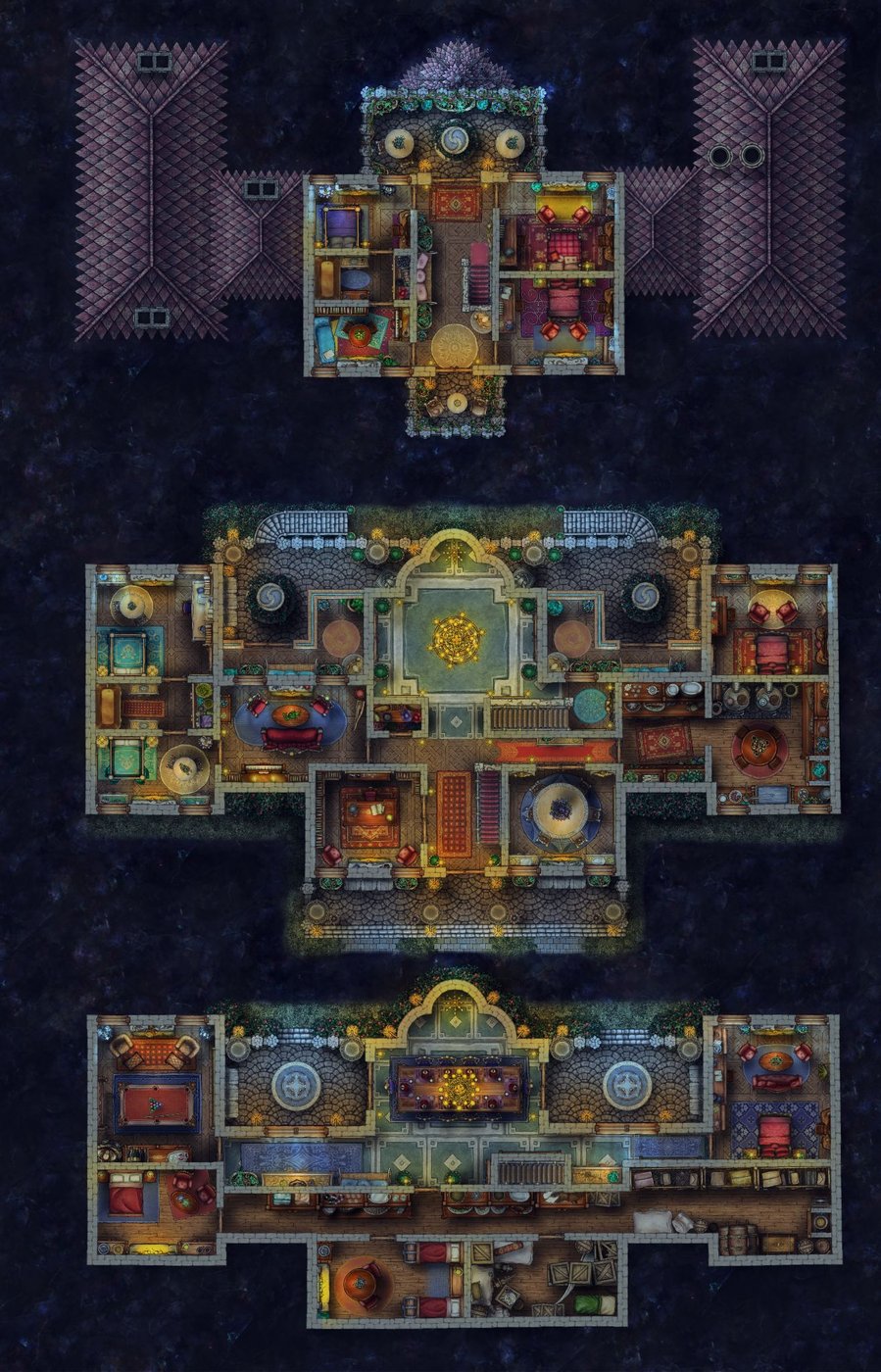 Nighttime at the Estate / Mansion / Manor / Grand House