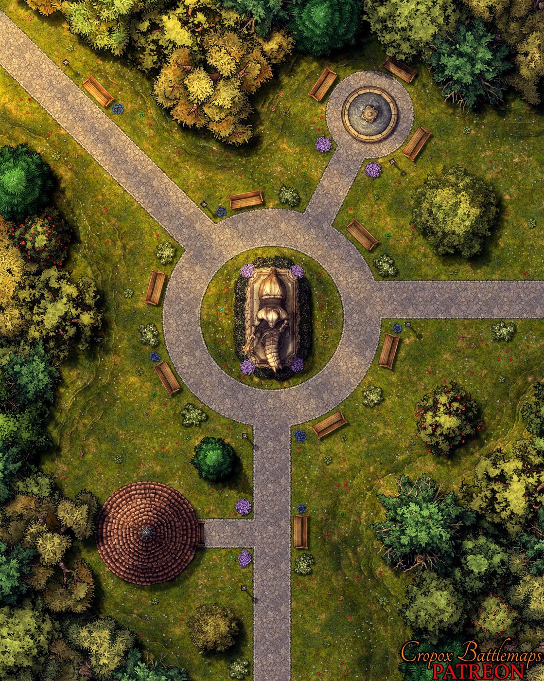 A Walk in the Park 20x25 battle map