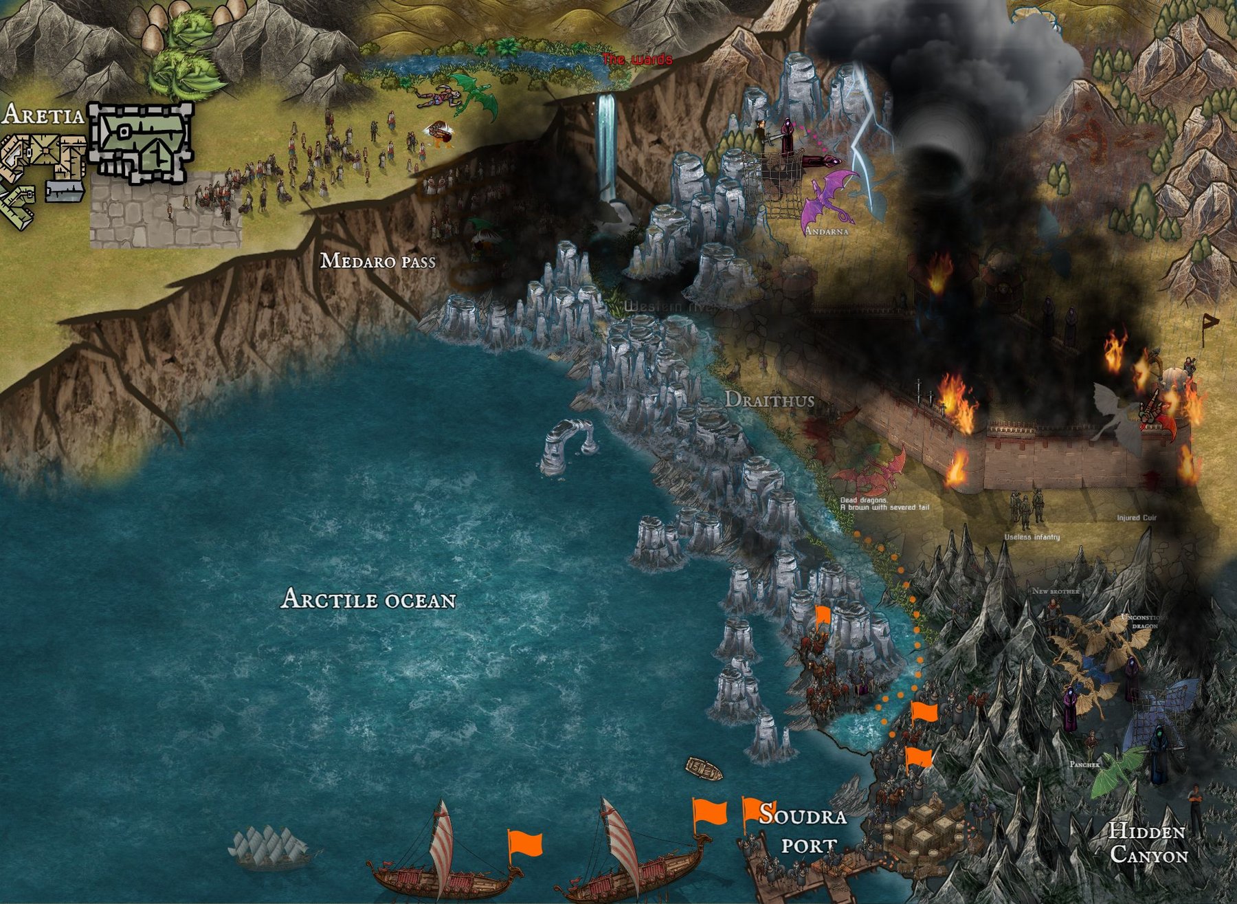 Battle of Draithus Ch 65 POV Xaden with Dain