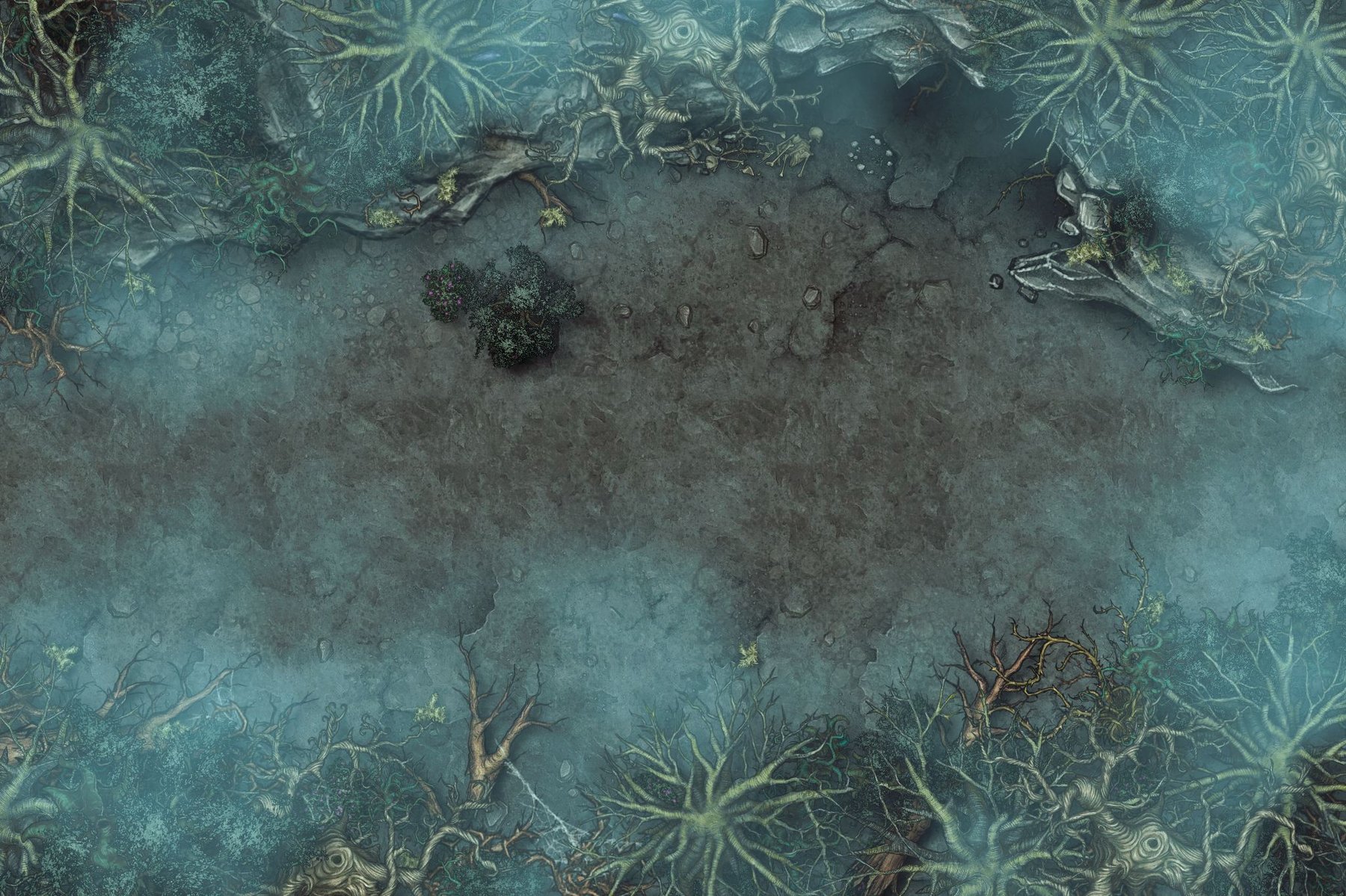 Dead forest -  Shadowfell map, cave mouth