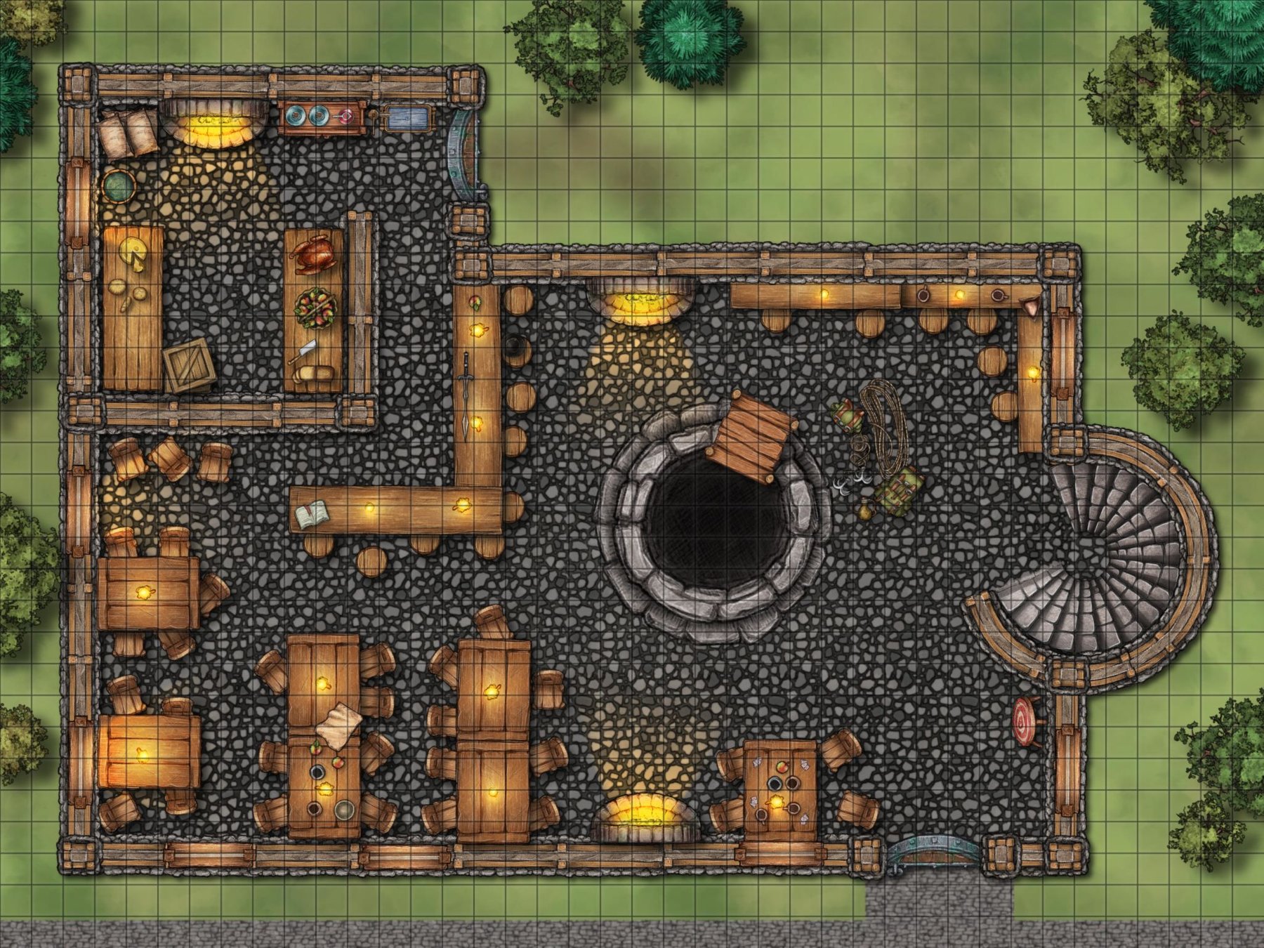 Multi-Story Tavern (Grid)
