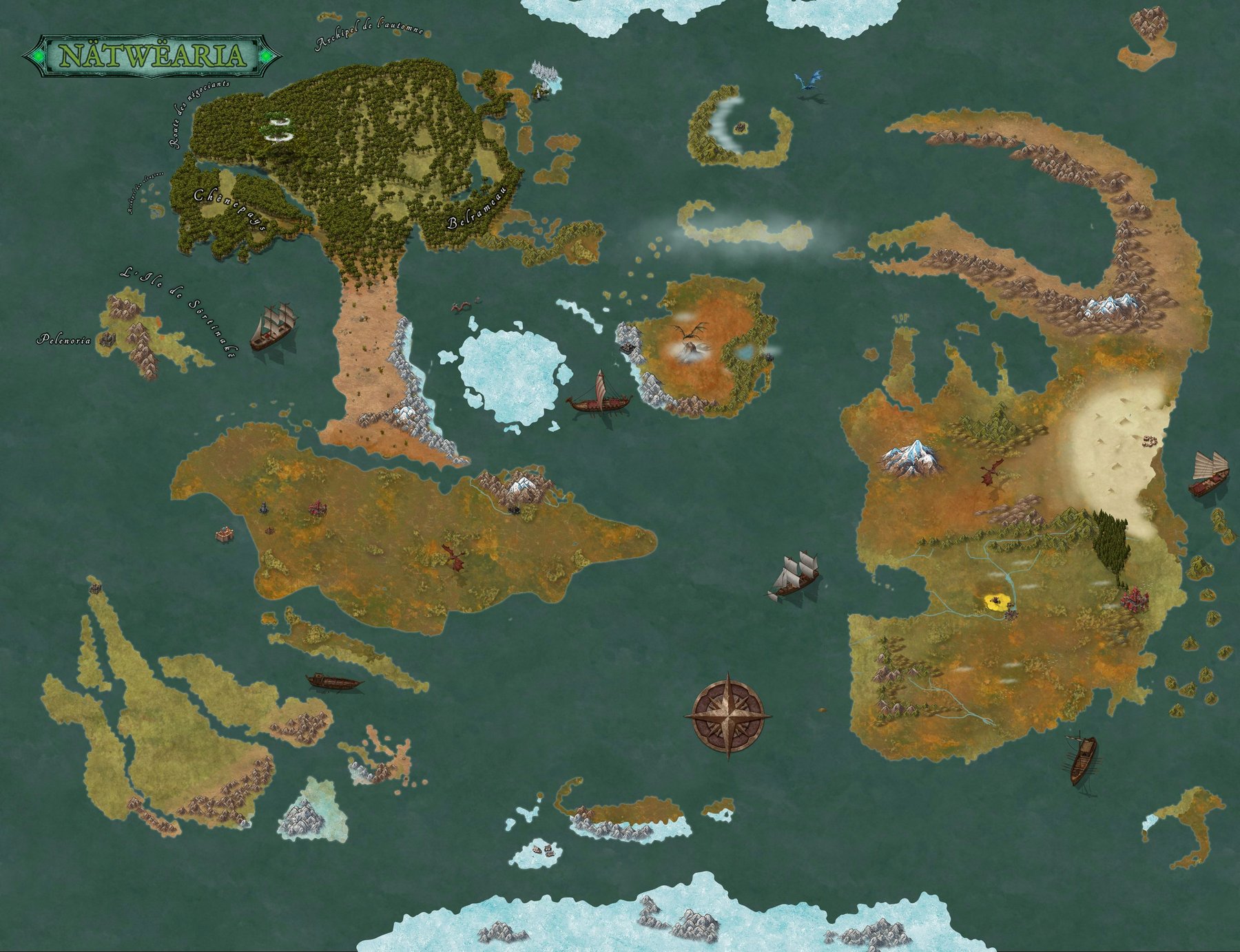 La carte de Nätwëaria