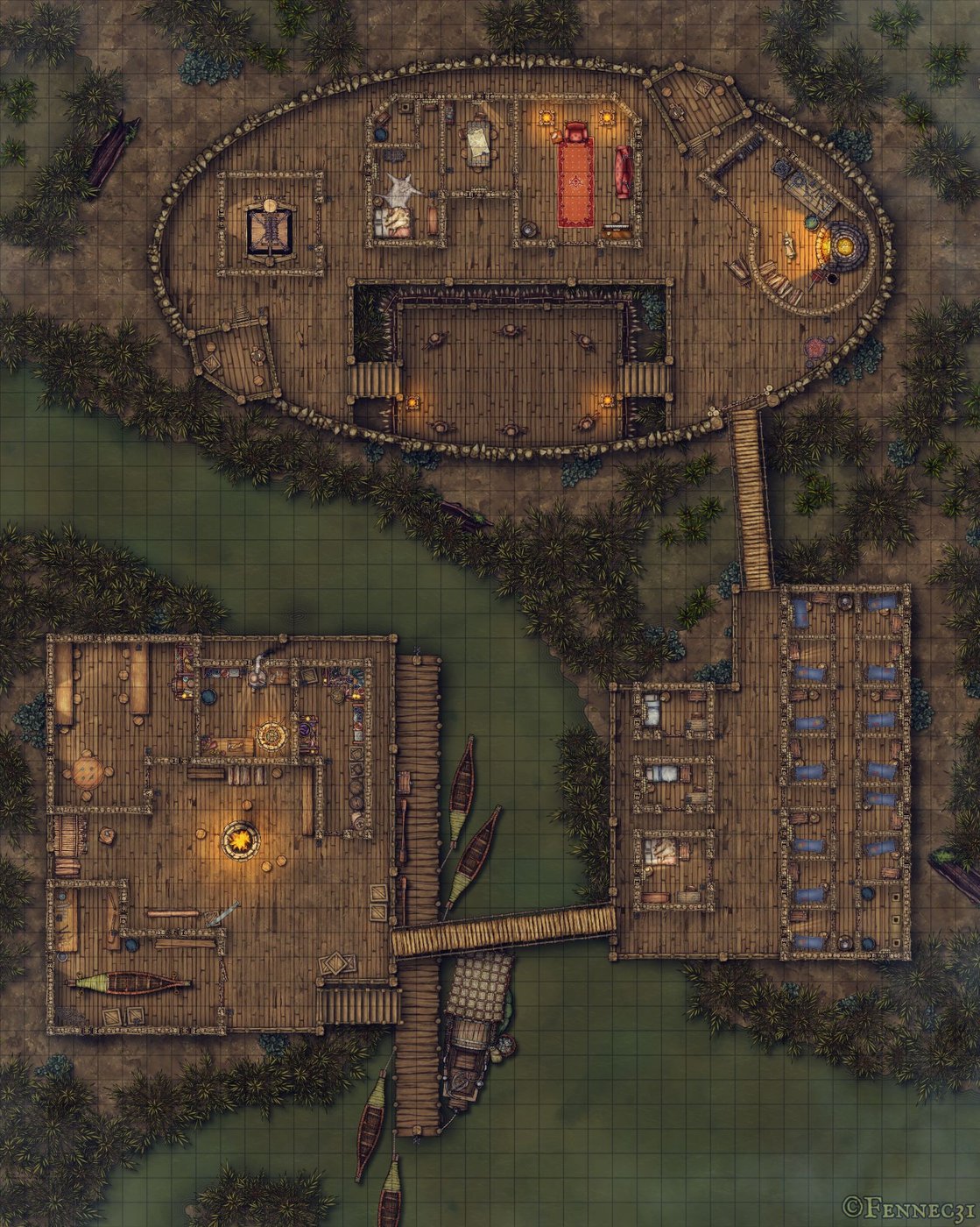 Swamp Hideut Day 50x40