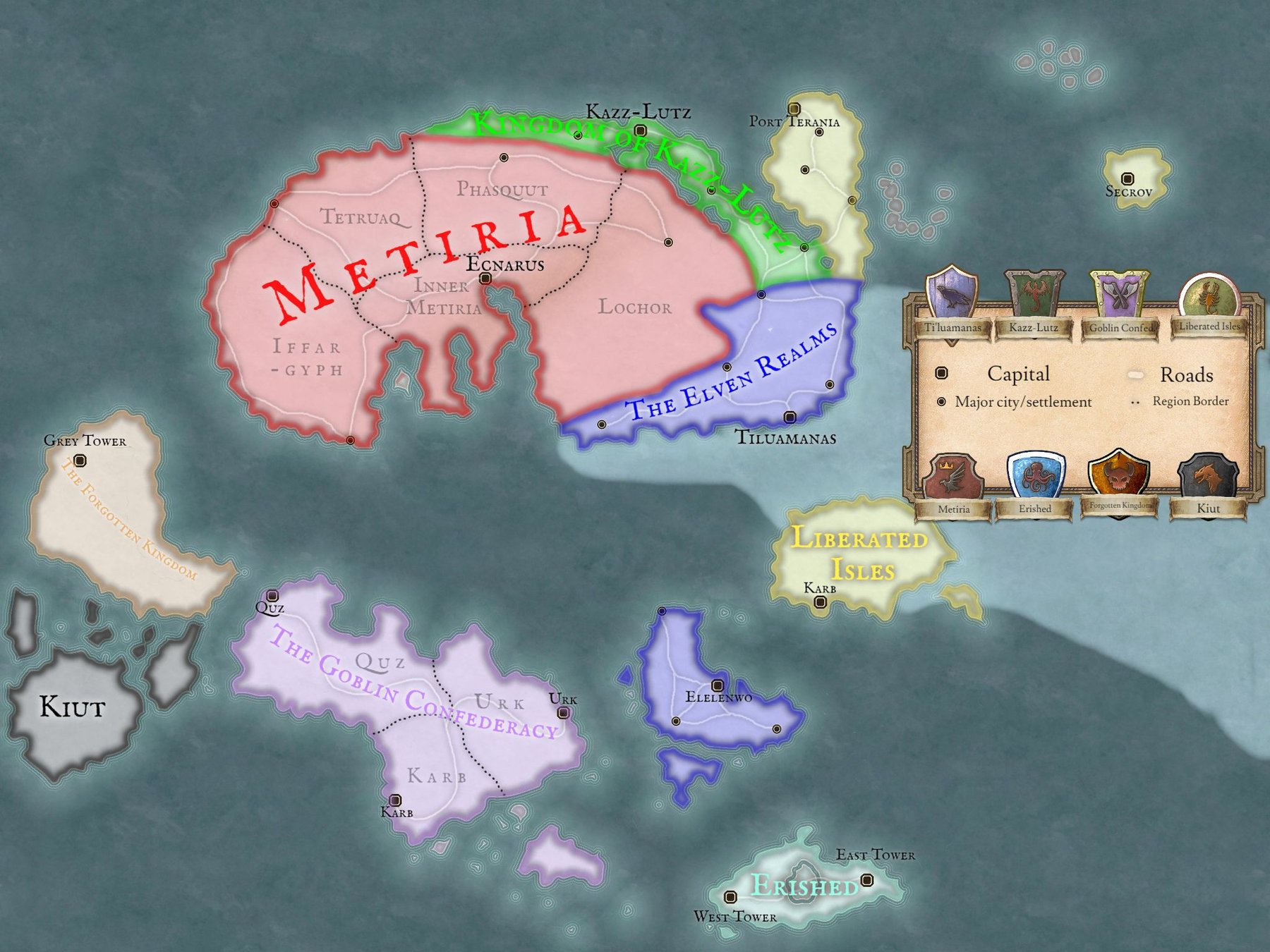 Eluned Political Map