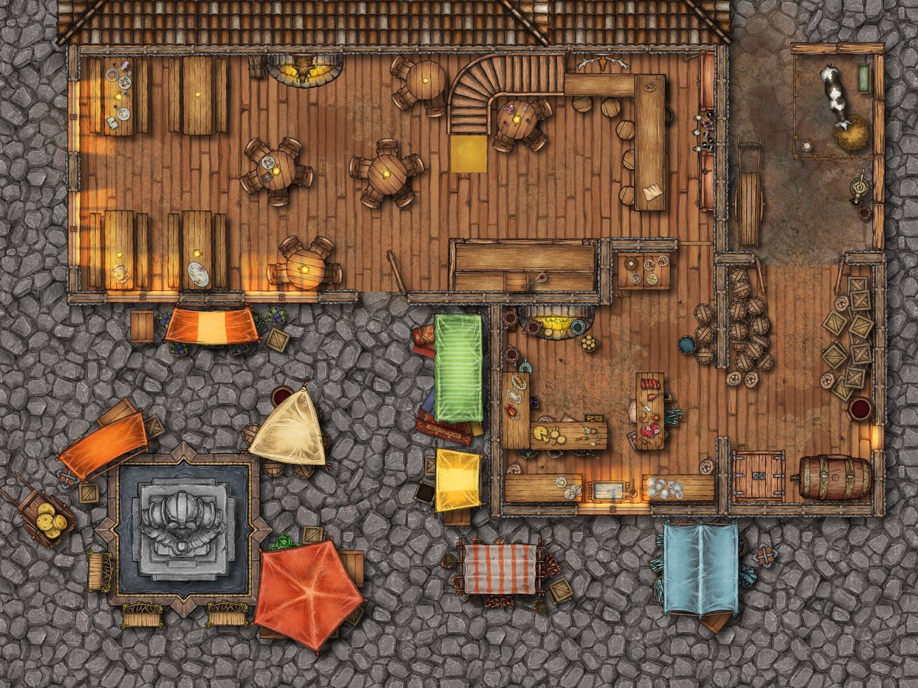 Beaten pig tavern and market