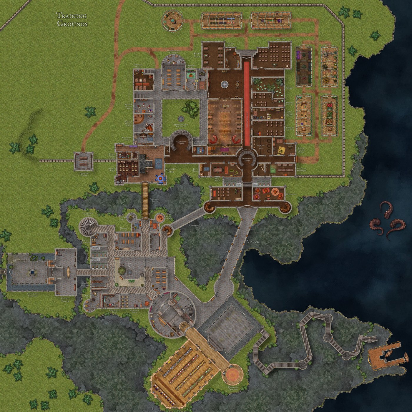 Hogwarts Ground Floor (labels)