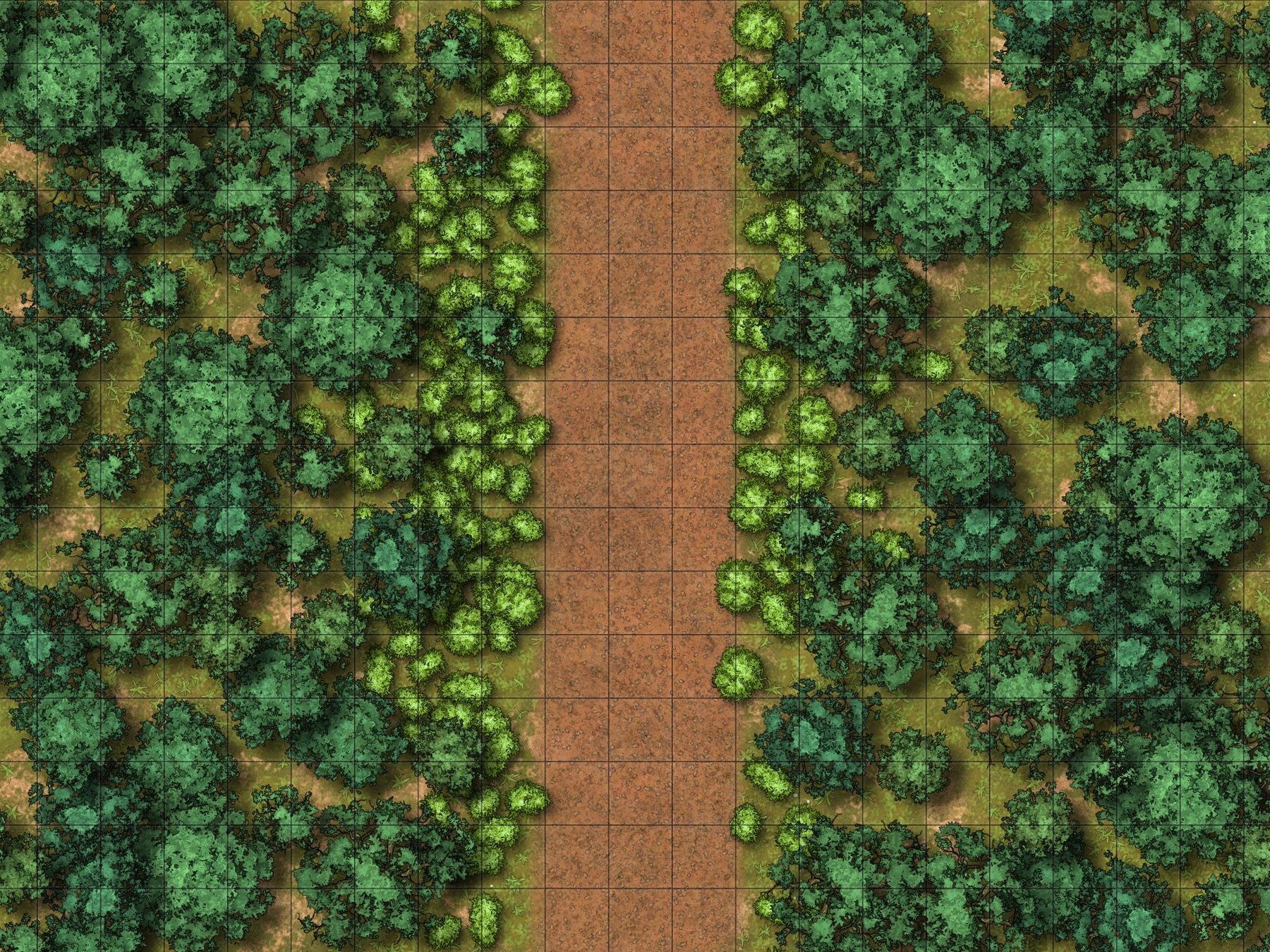 Dirt Road Bright Day Battle Map - Simple