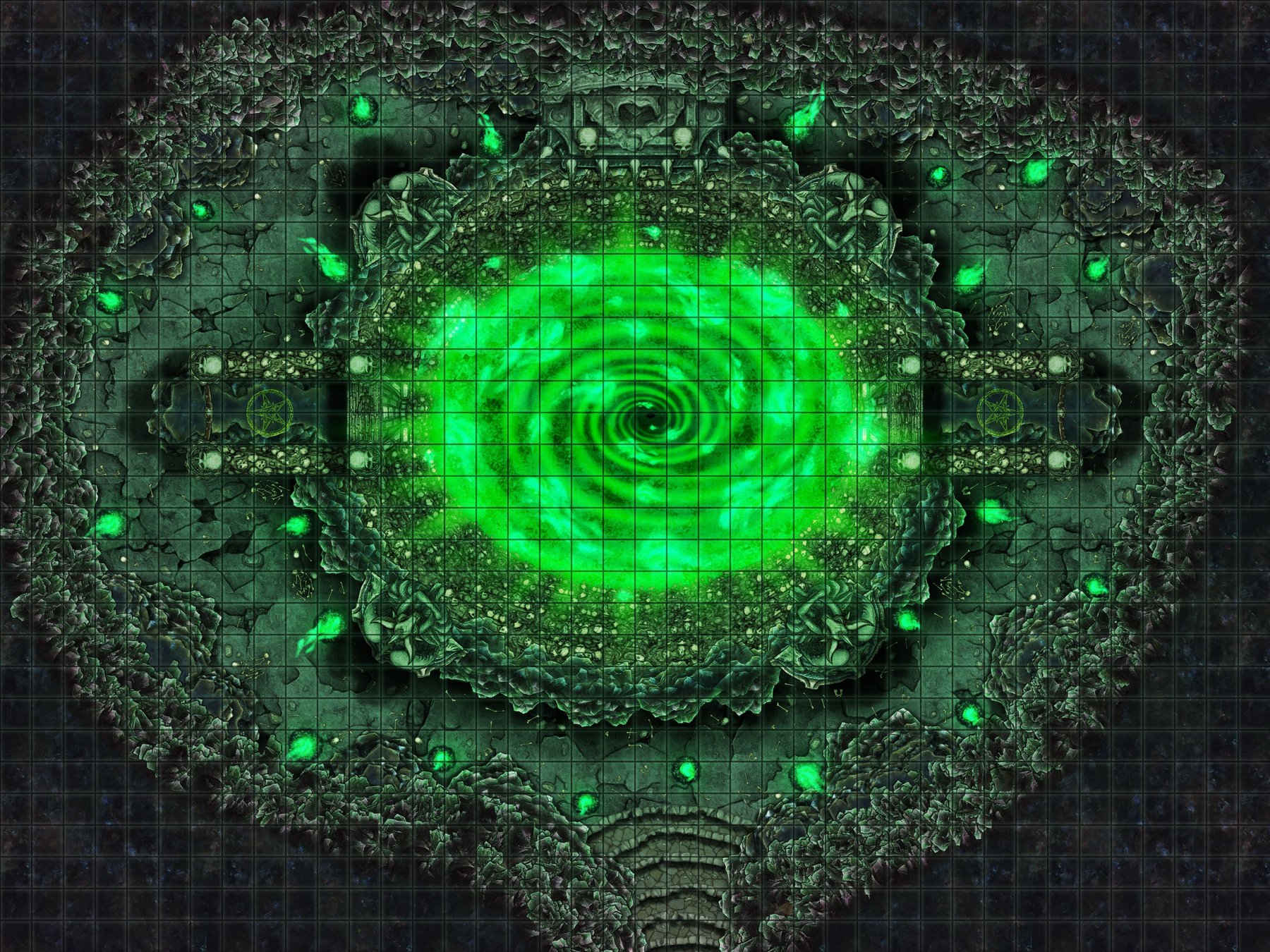 The Lichadian Conflux (With Grid)