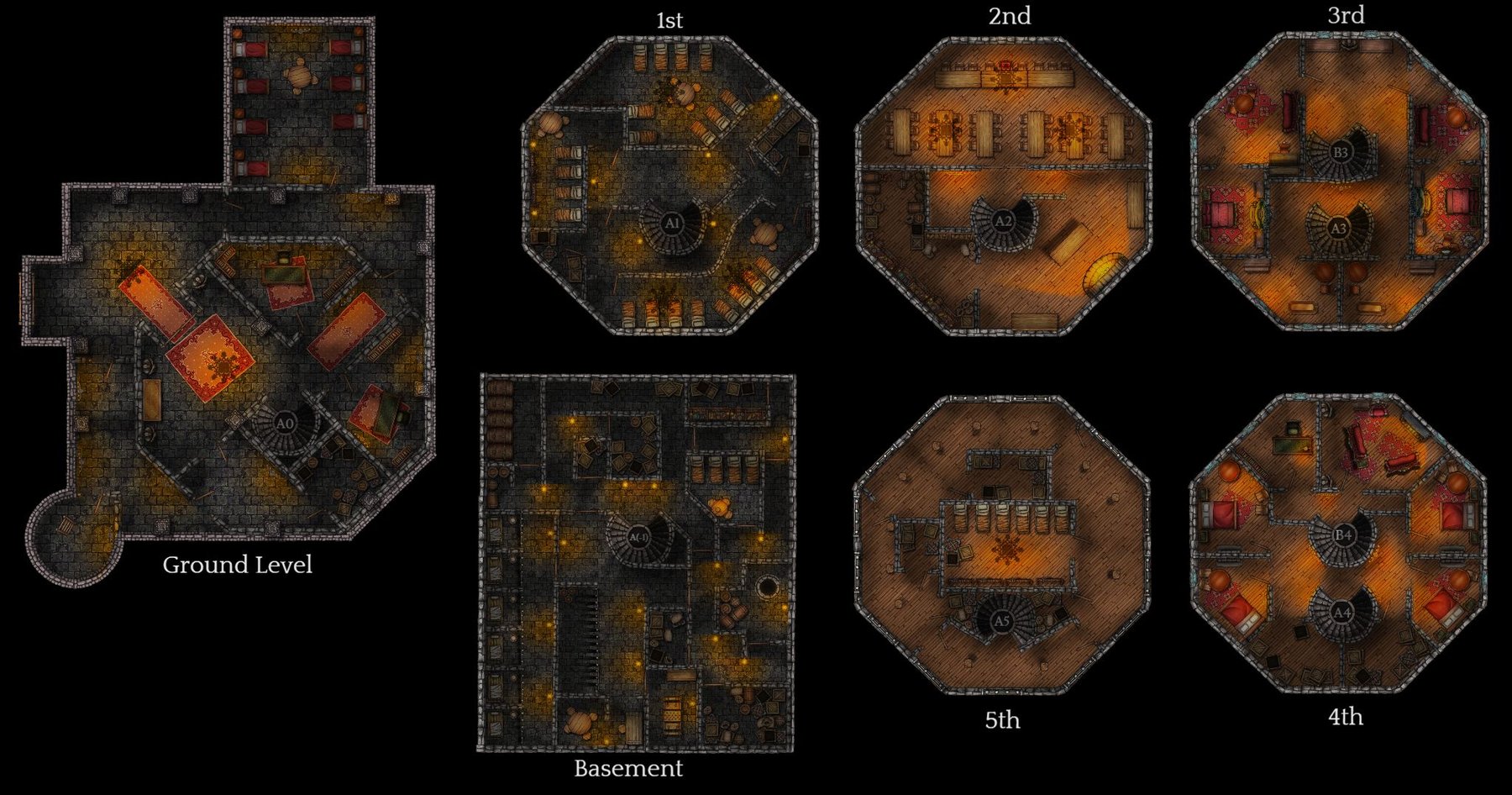 Tower Castle with dungeon