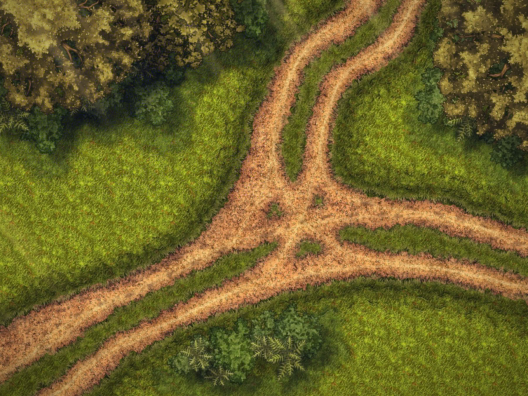 Fork in the road - Sunny Day