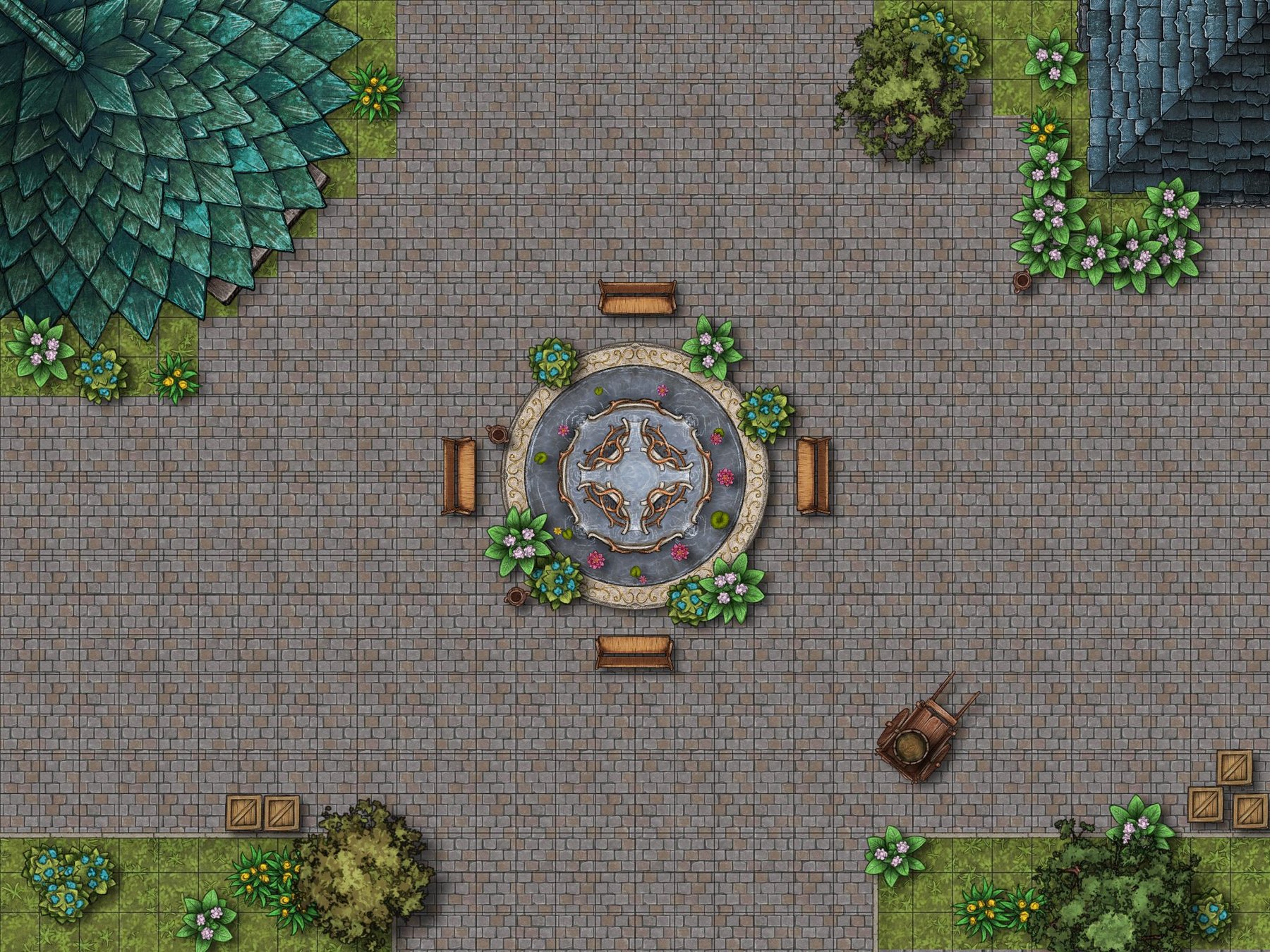 Ertonhull Town Square Battlemap