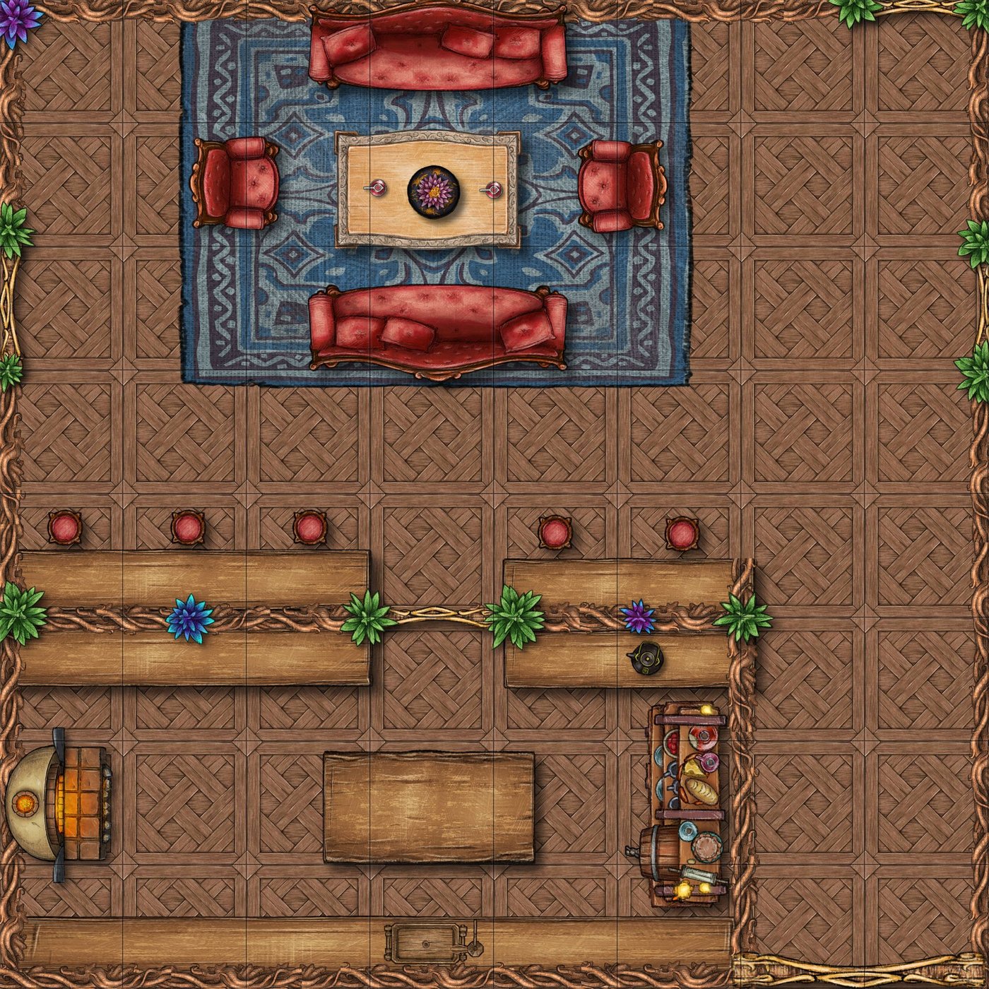 Meeting area aboard Balsala Ocroma, The Lite Lady