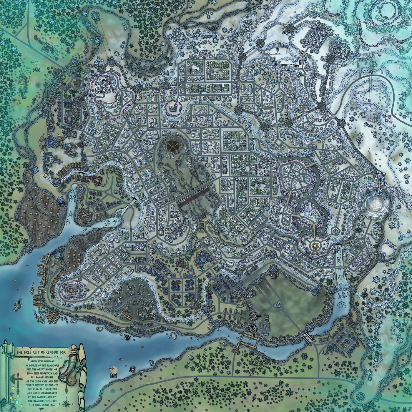 The Dwarven City of Cindur Tor: The Silver Mountain              
(No Locations)