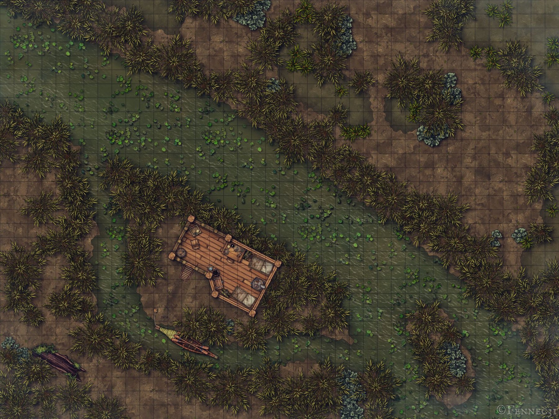 Swamp Watchtower 2 Day 40x30