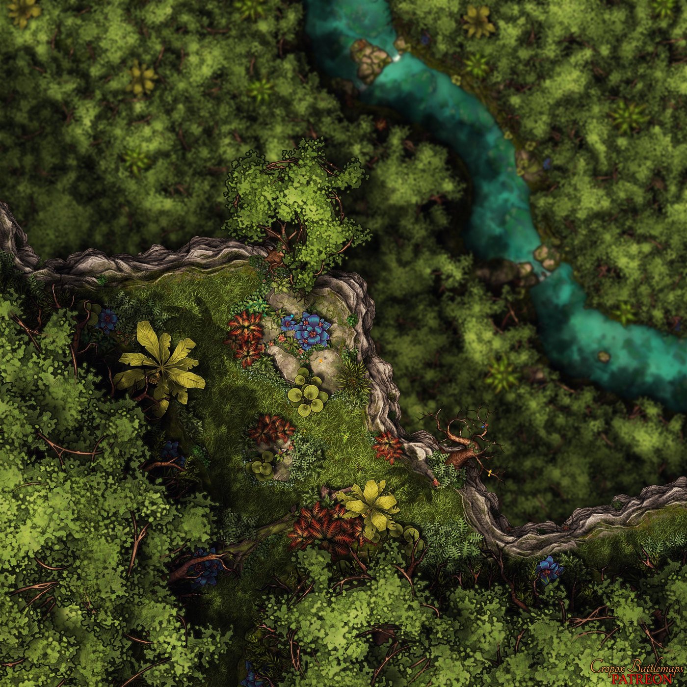 Jungle Cliff 25x25