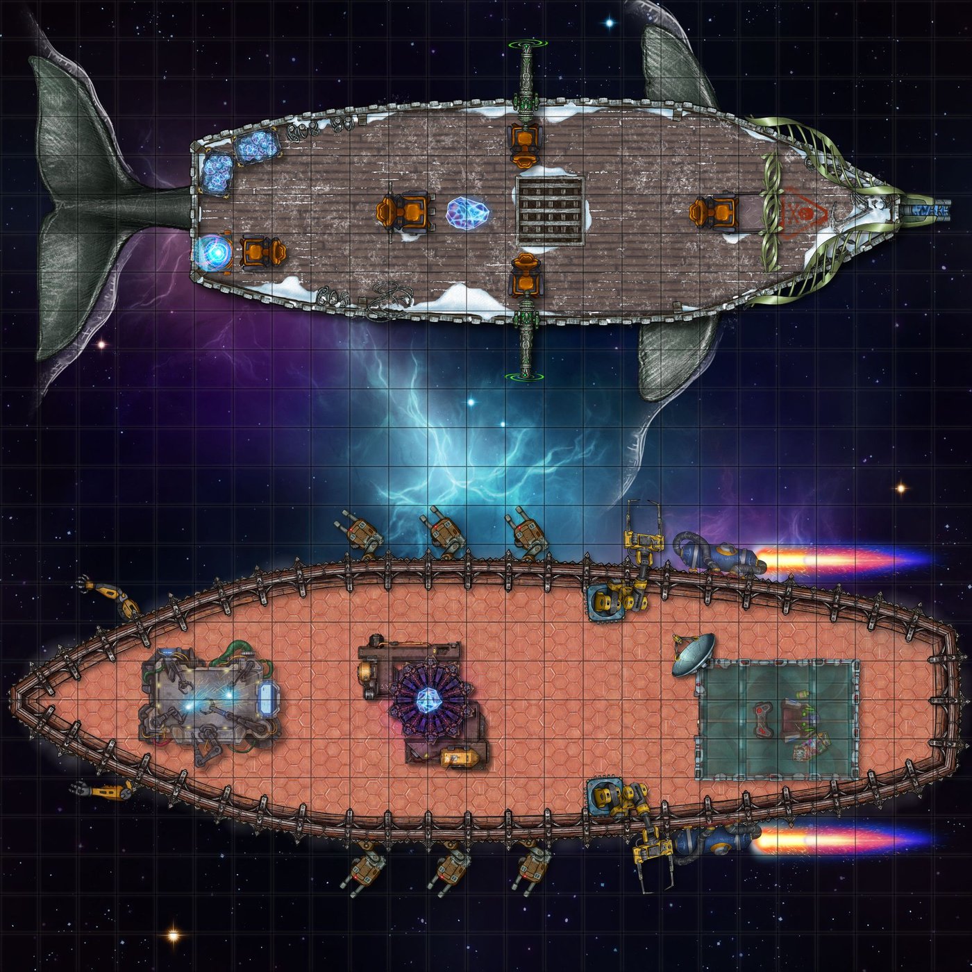 Spelljammer whale (robot ship)
