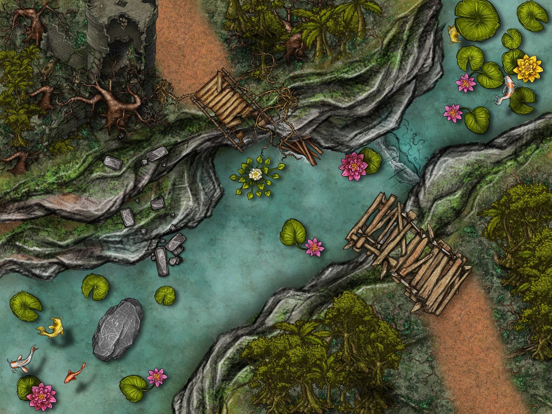 Broken Jungle Bridge 