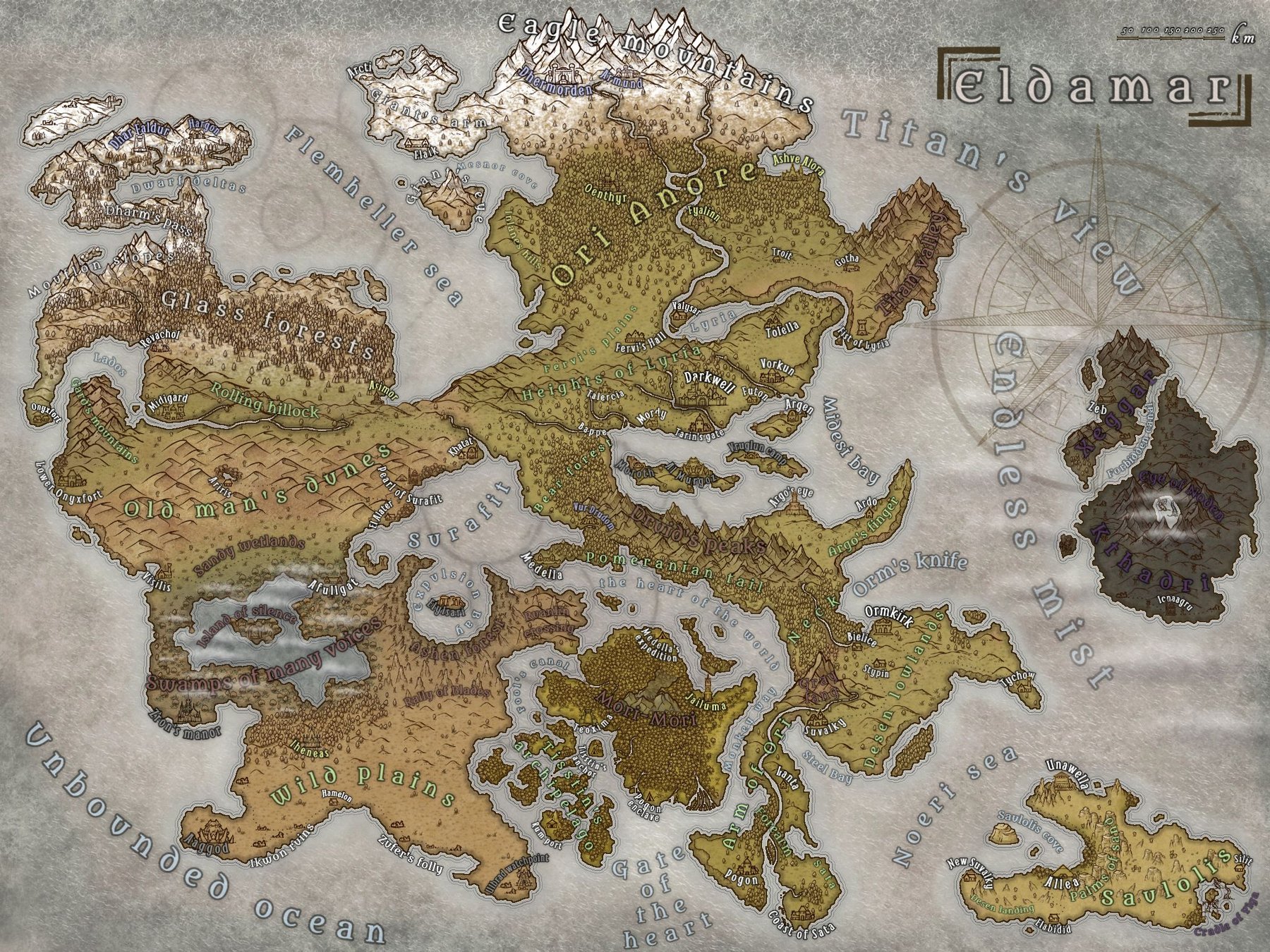 World map Eldamar