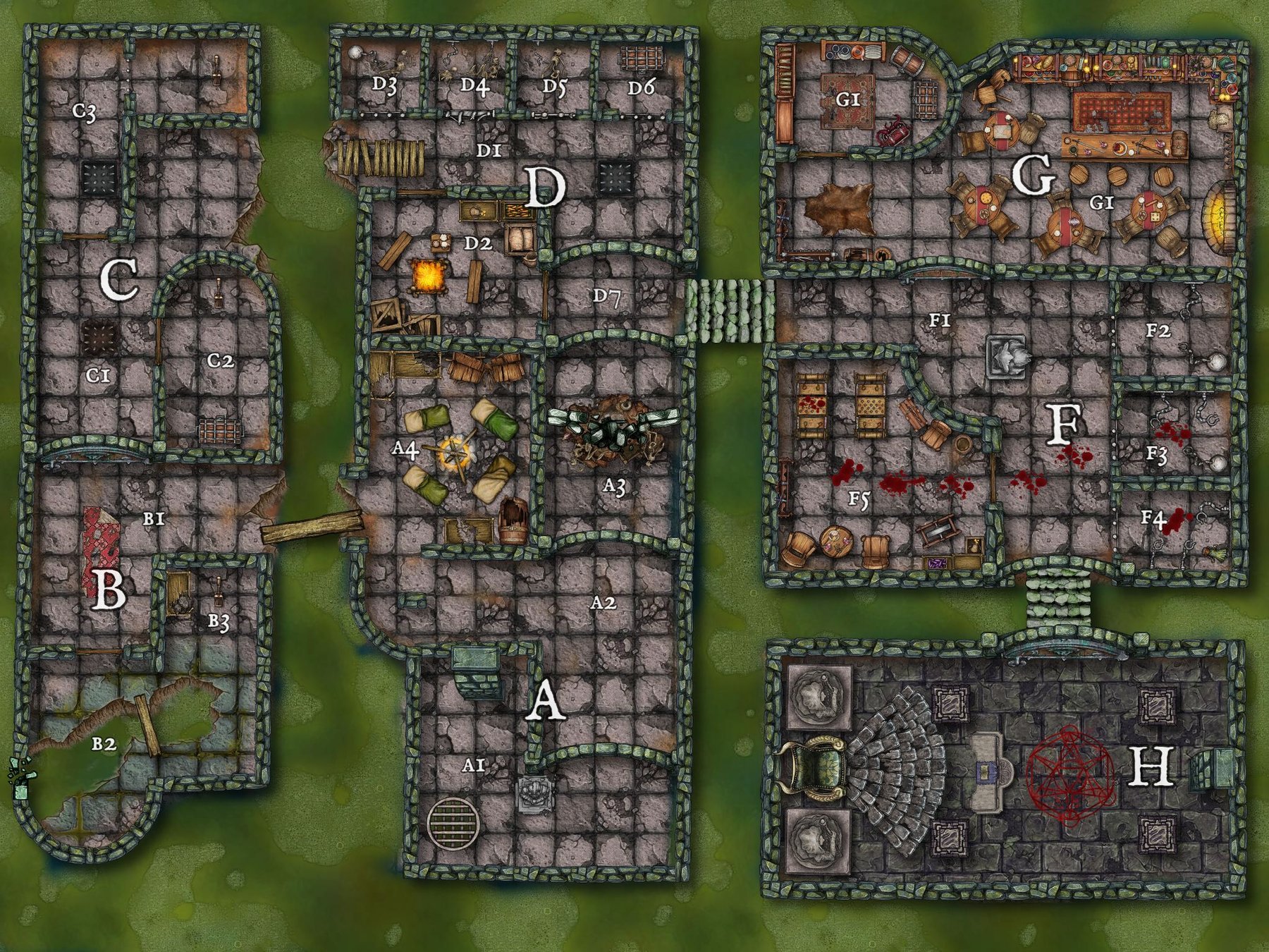 Sewers (First attempt at creating a full DnD encounter map)