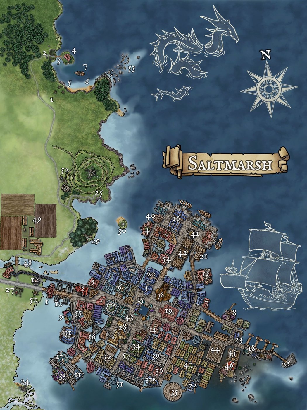 Saltmarsh (village & house) v6