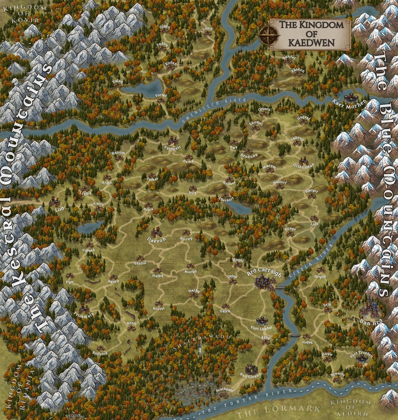 Map of Kaedwen 