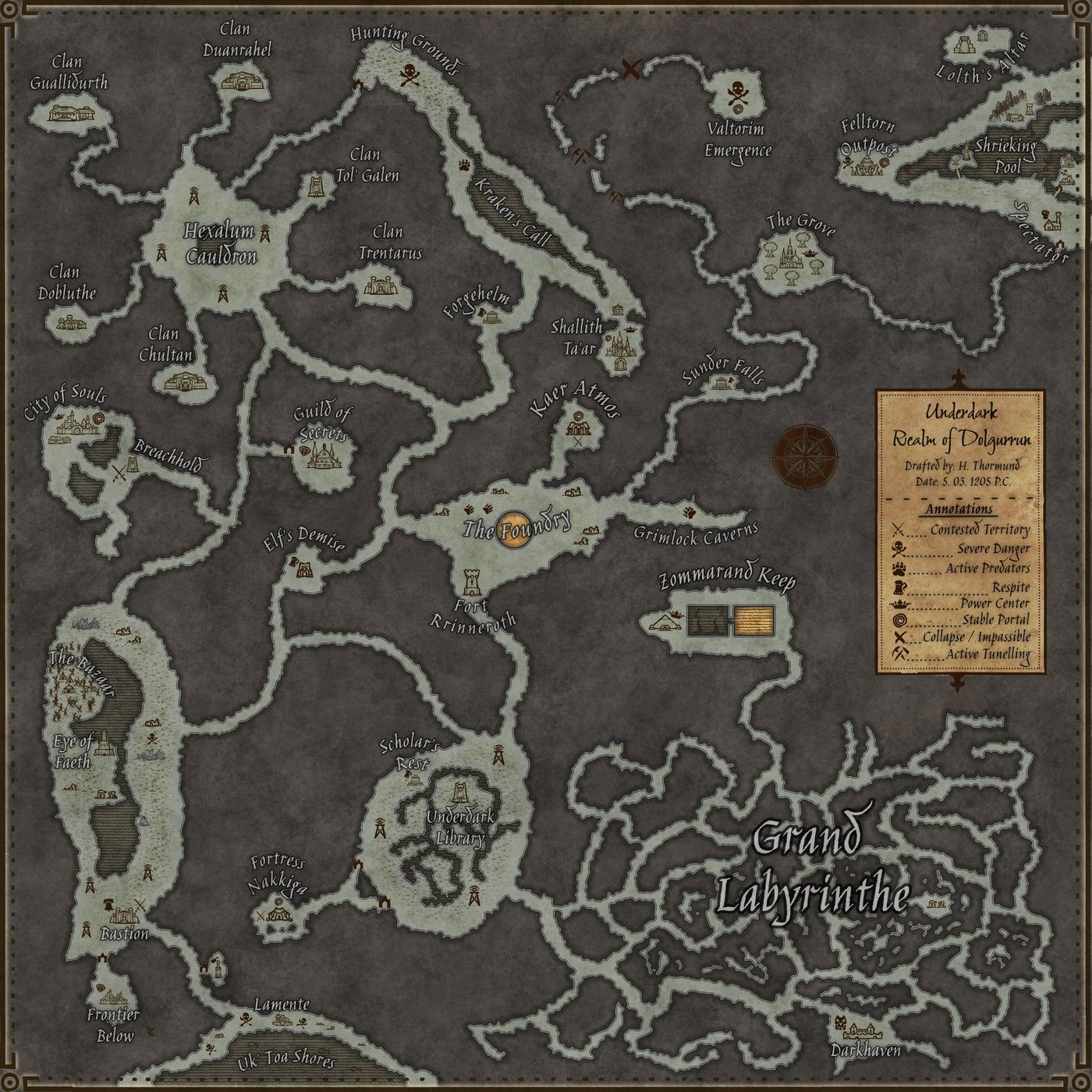 Underdark Map
