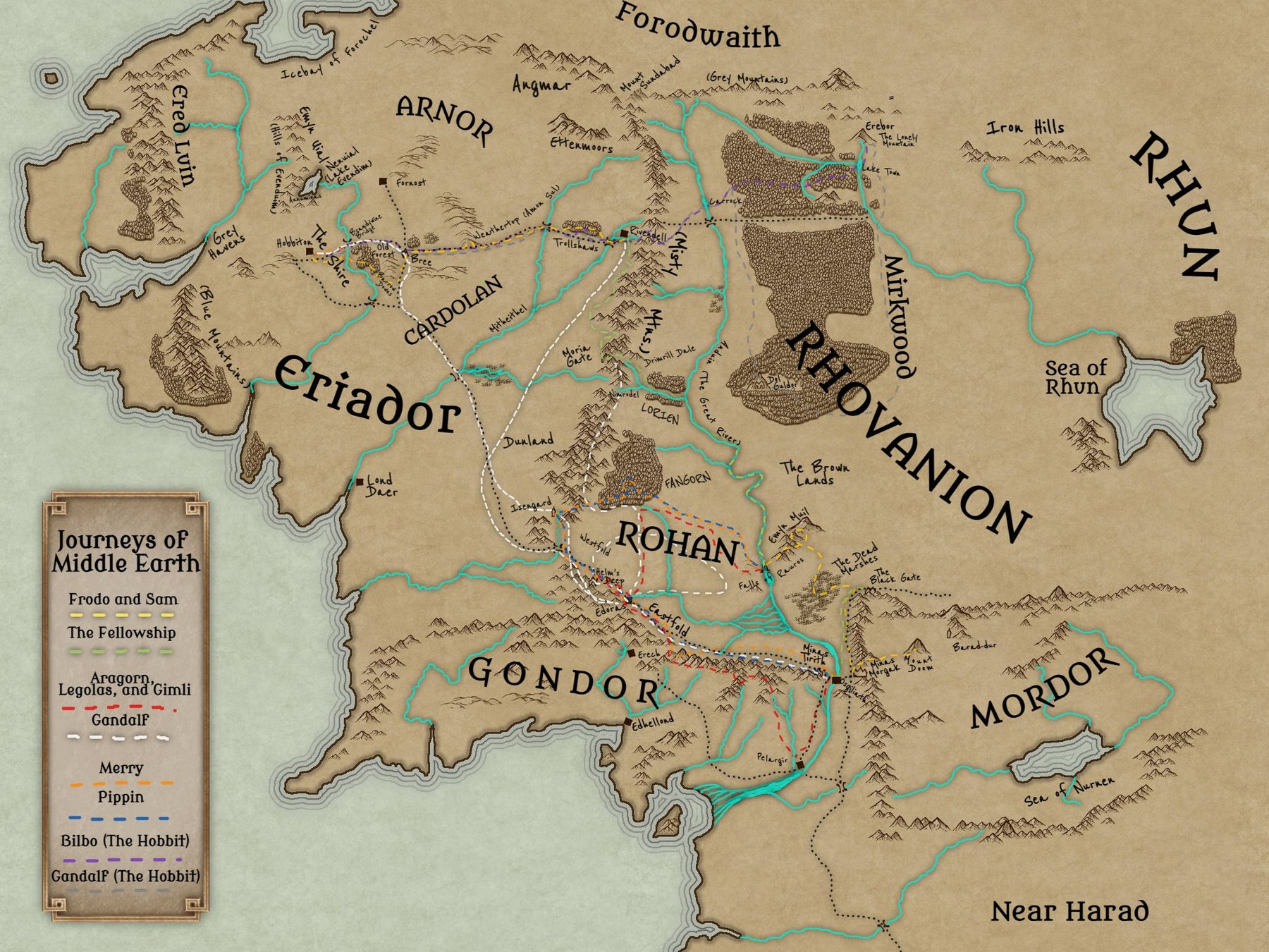 Journeys of Middle Earth
