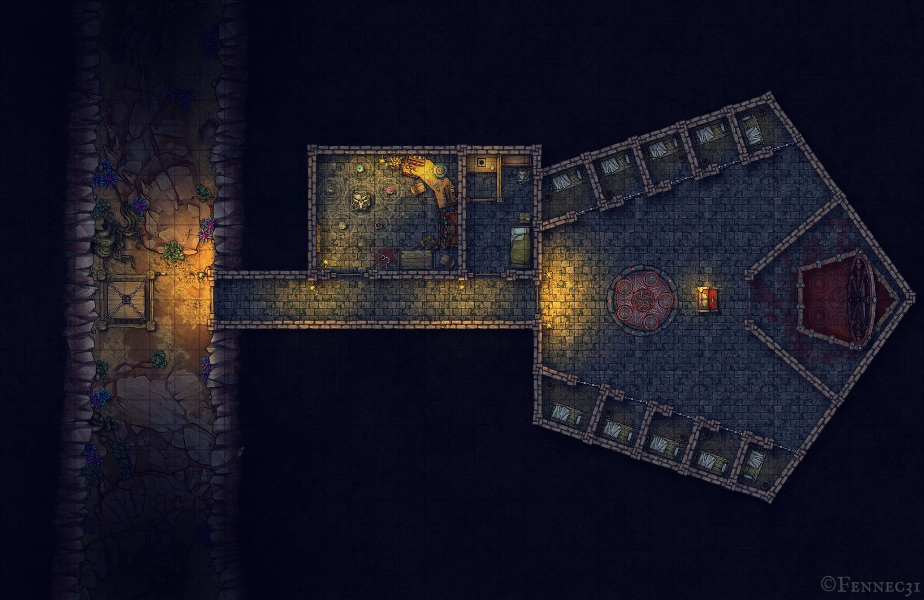 Swamp Hideout Underground 37x24