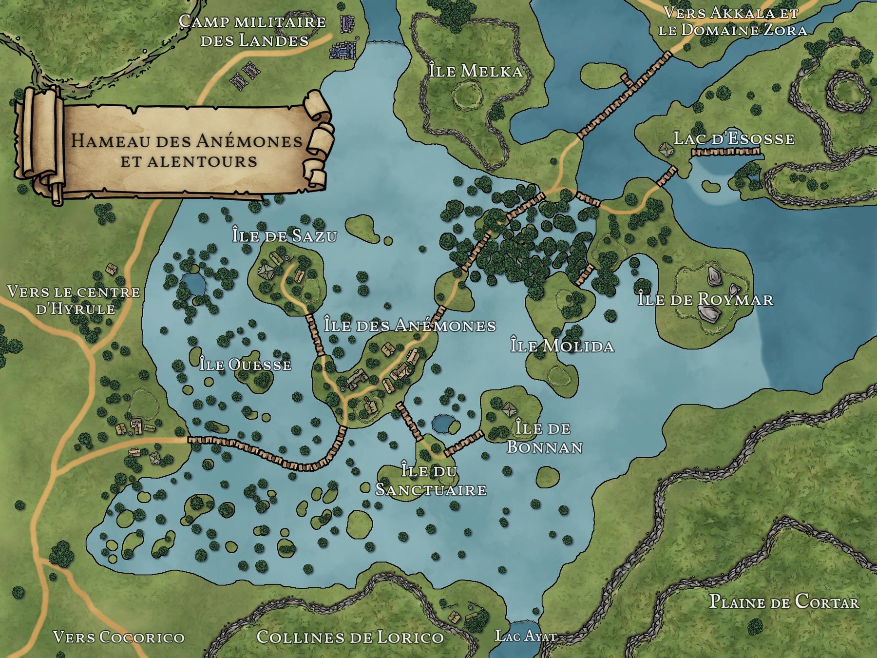 Hameau des Anémones pré-Fléau - Zelda: Breath of the Wild