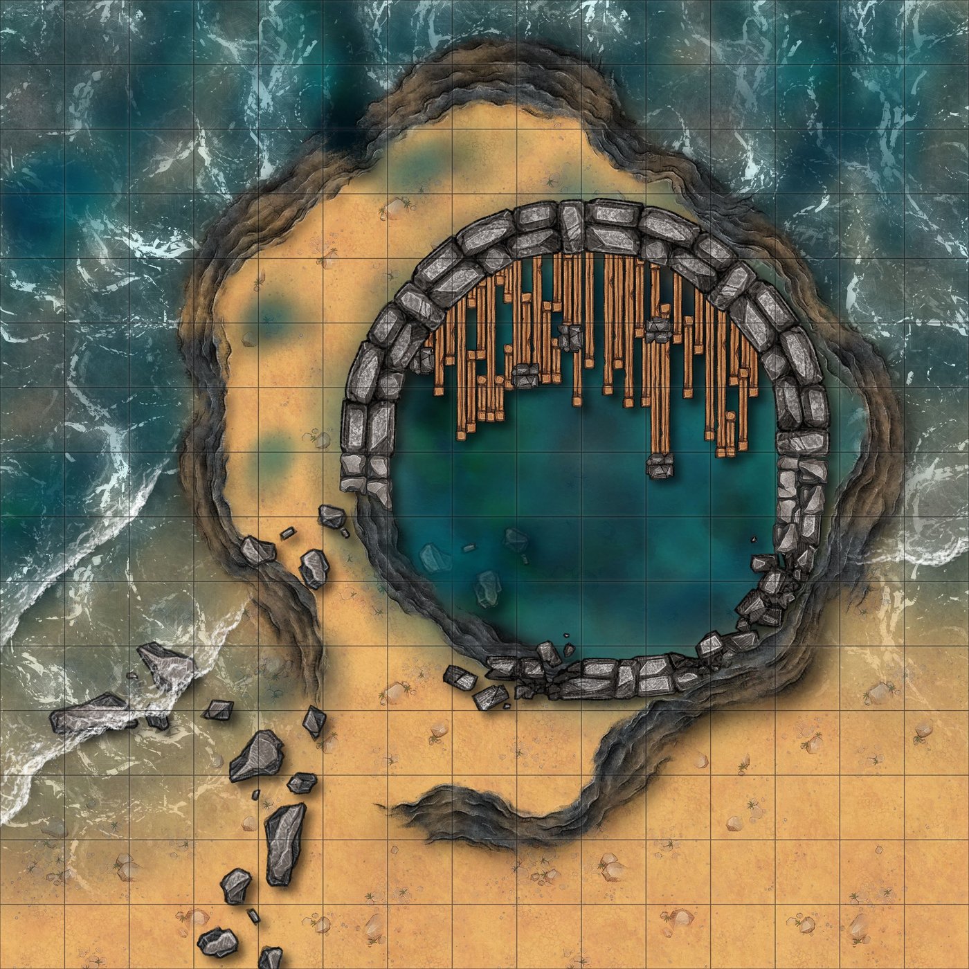 Mellandra's Keep - Low tide