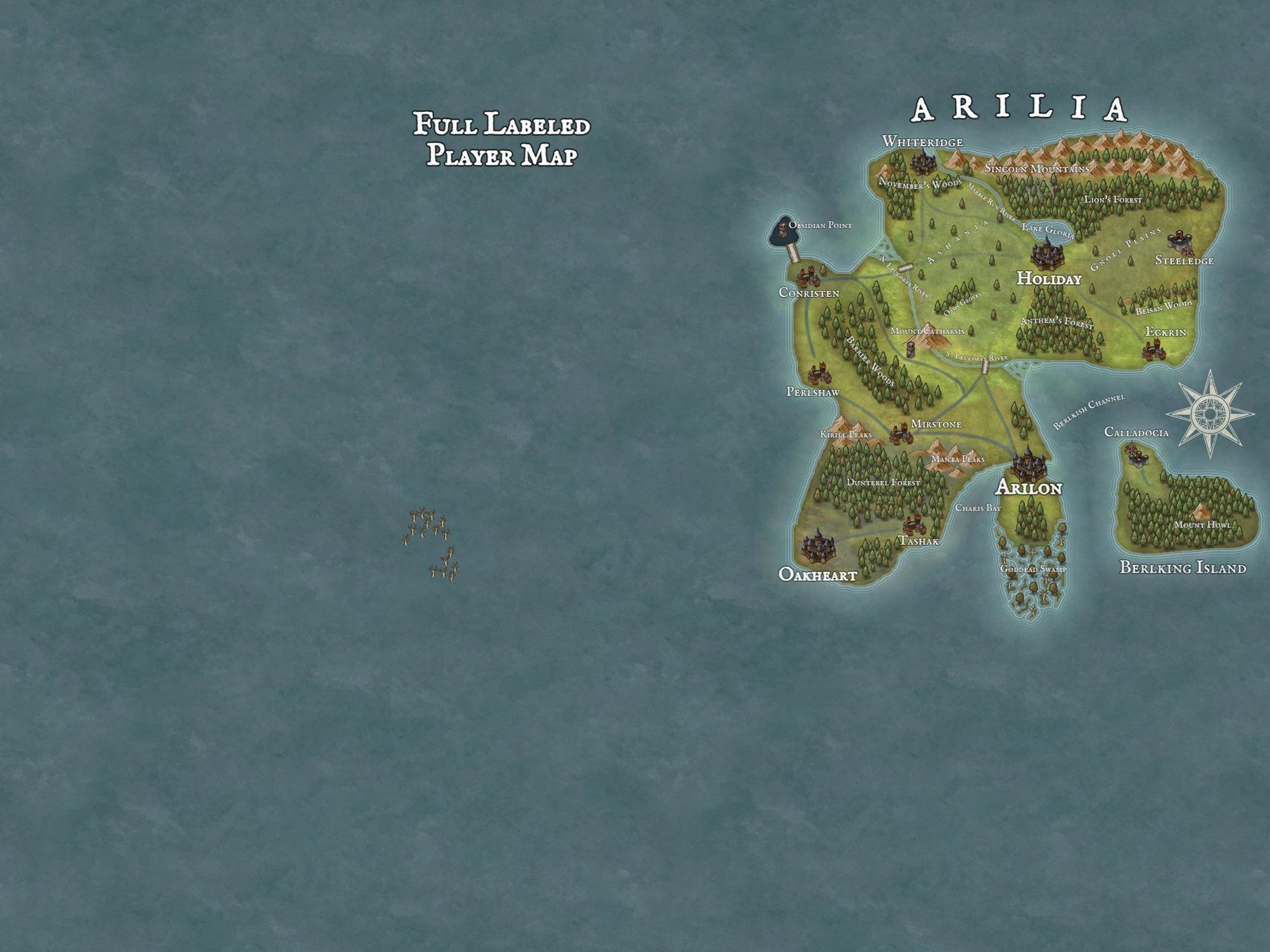 Arilia Player Full Labeled Map